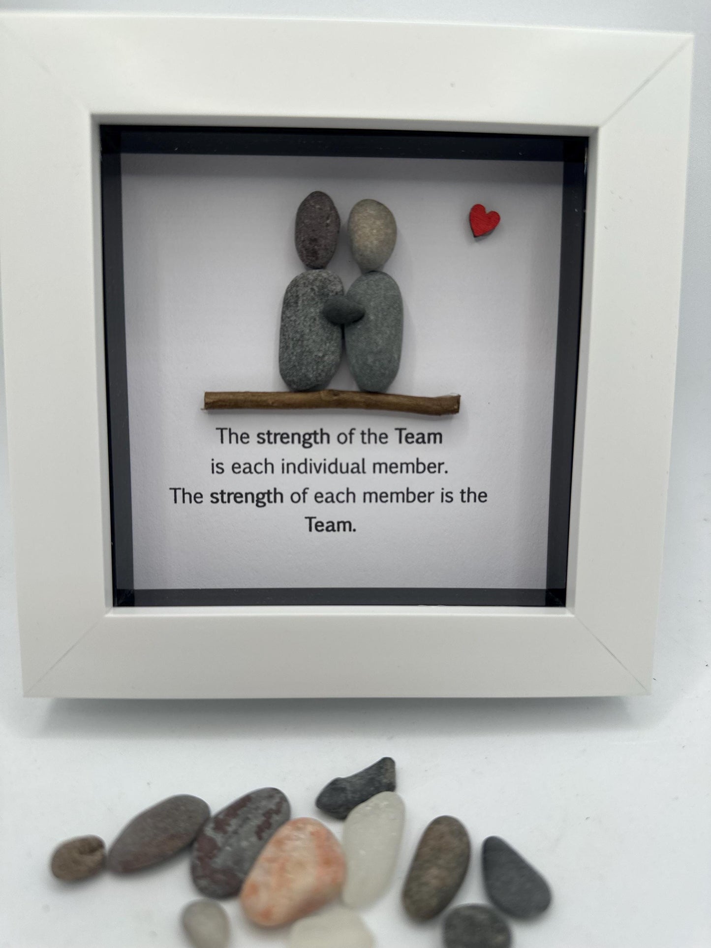 colleague pebble art, employee gift, team work gift, pebble art work