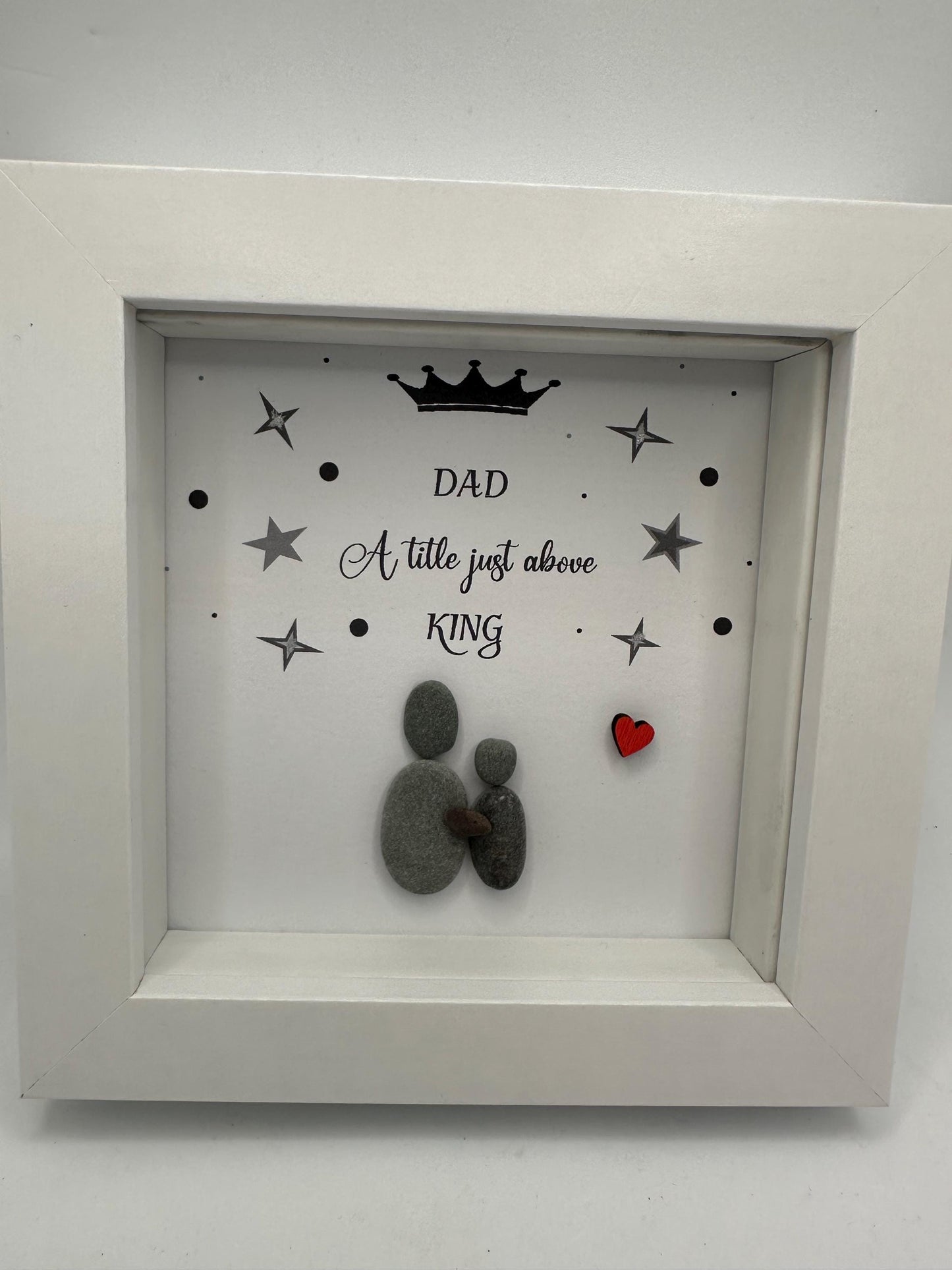 happy Father’s Day pebble art, king , pebble art father, pebble art dad