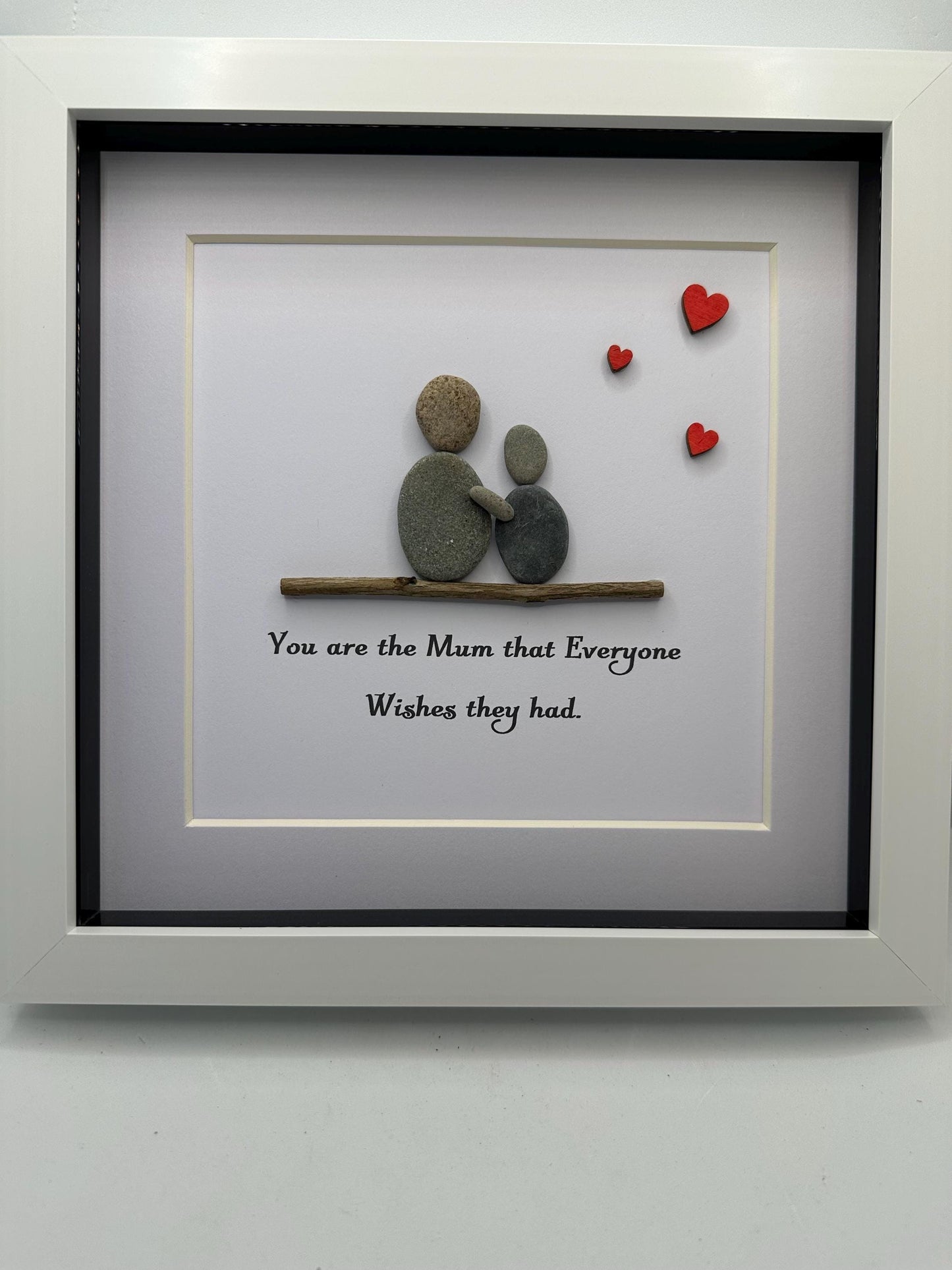 Mothers day pebble art, pebble picture, scottish pebble art, Scottish pebbles, mother and daughter picture, Mother’s Day gift