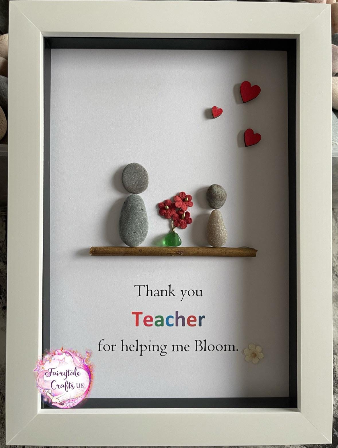 Pebble art teacher, teacher gift, Scottish pebble art, stone pictures, gift ideas, pebbles,