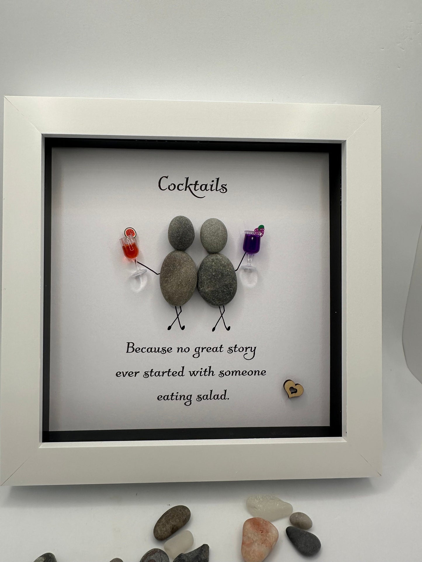 cocktail gift, birthday gift, friend gift, birthday gift, quote pebble art, pebble art, friends funny gift