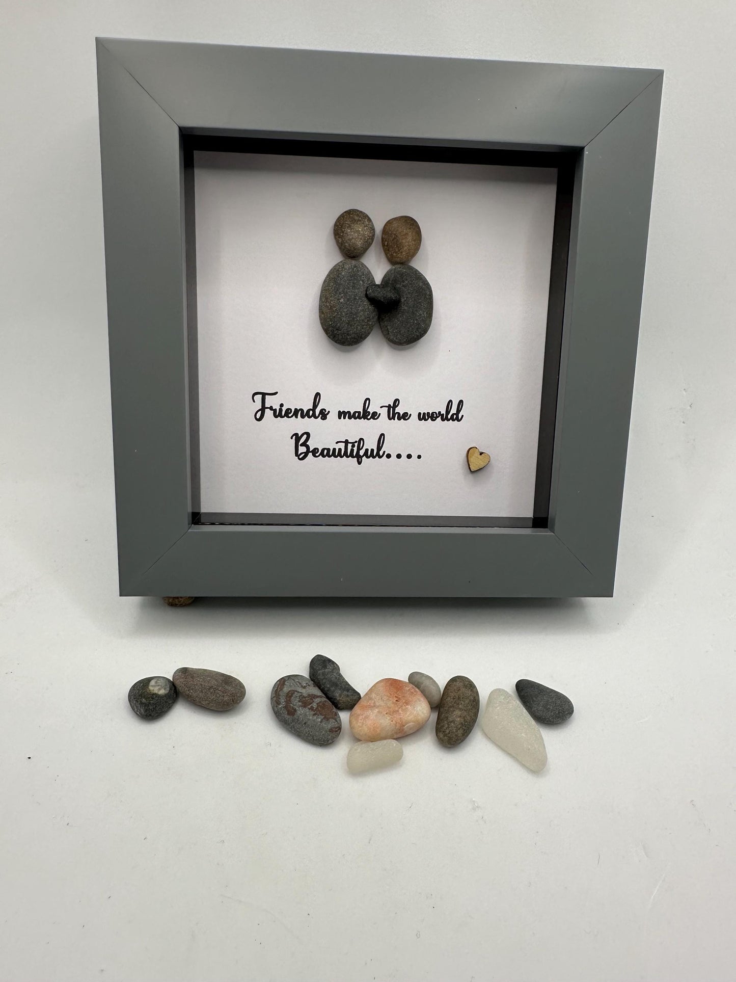 Friends pebble art, pebble art friends, gift, personalised, Christmas friend gift, beautiful friends, pebble art friends. Pebble art