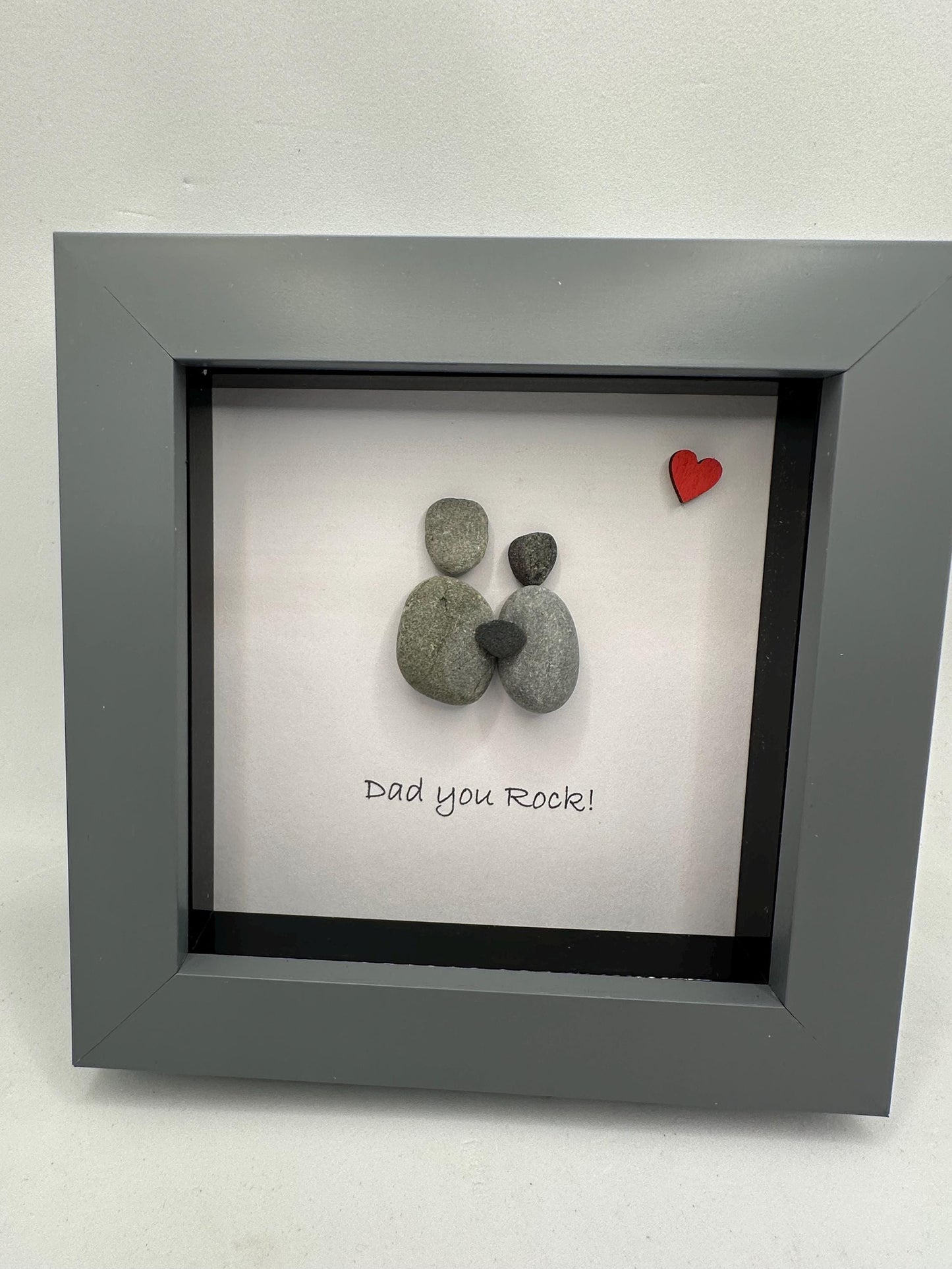 happy Father’s Day pebble art, dad you rock, pebble art father, pebble art dad