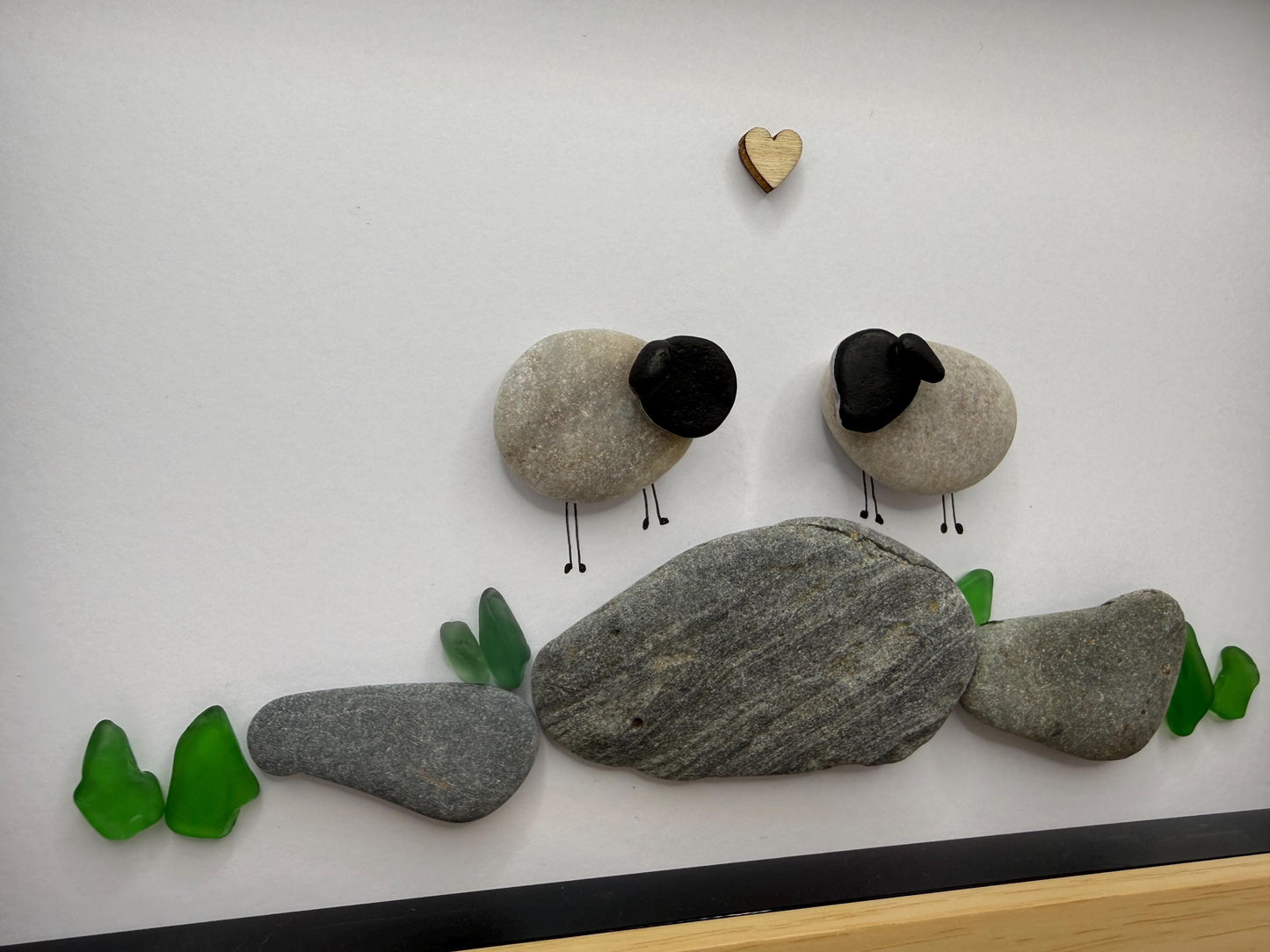 Pebble art sheep, pebble art, Scottish sheep, ewe pebble art, Aberdeenshire sheep pebbles