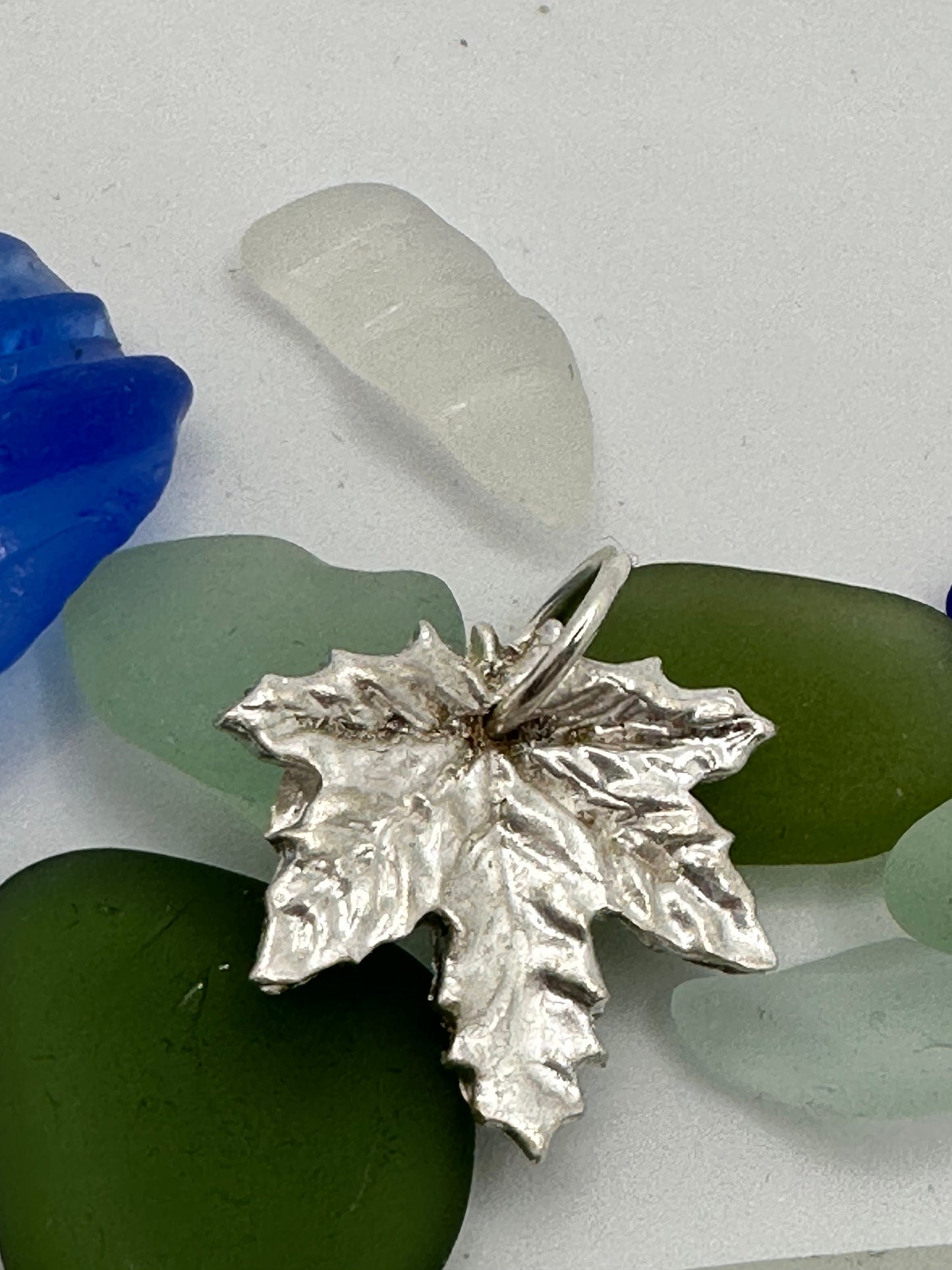 999 silver maple leaf pendant and sterling silver chain, maple leaf, silver maple leaf, handmade
