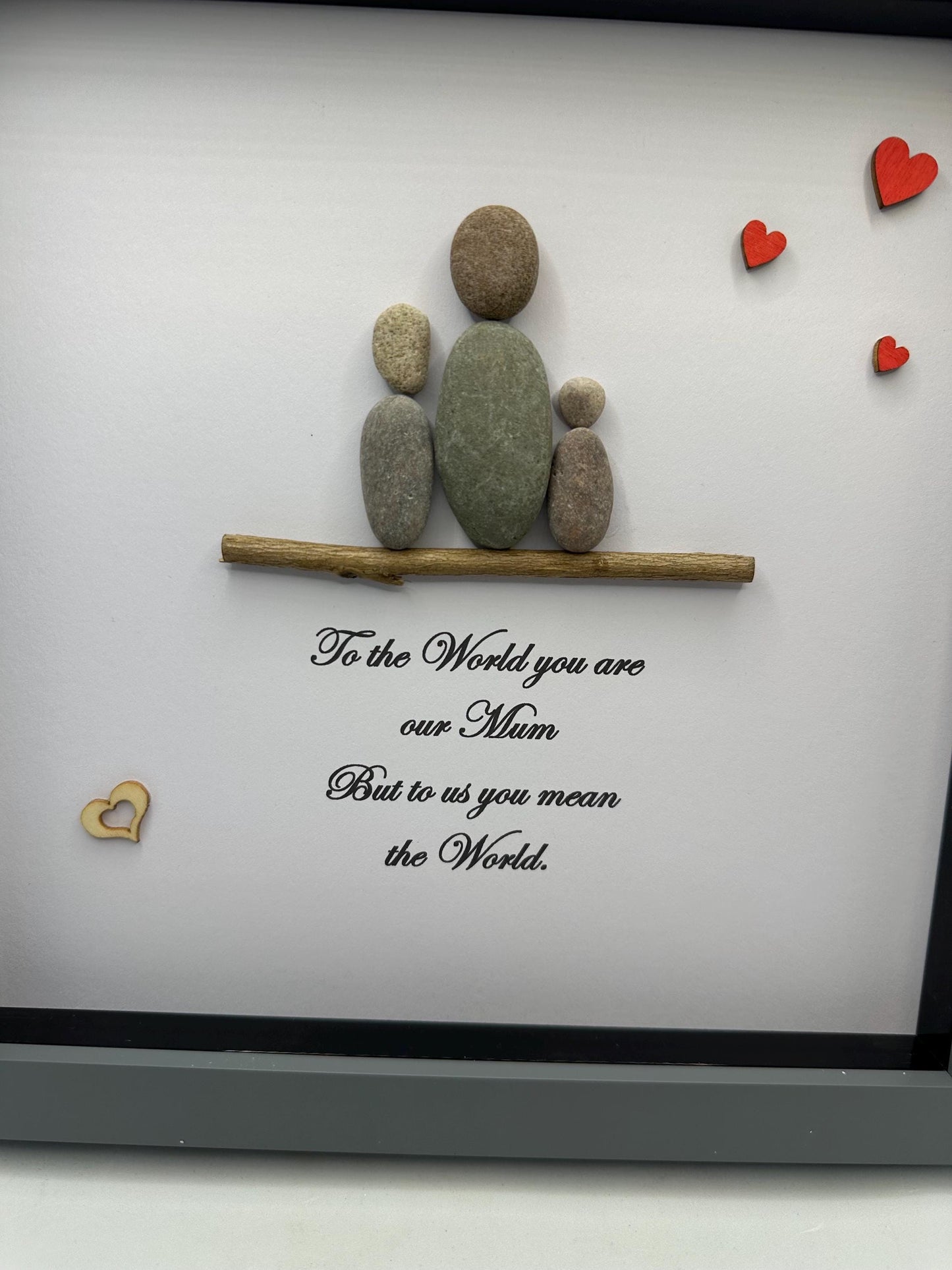 Mother's Day Pebble Art, Mother’s Day gift, Framed Mother and Child Gift, pebble art mum, mum gift, framed gift, pebble art, pebble art gift