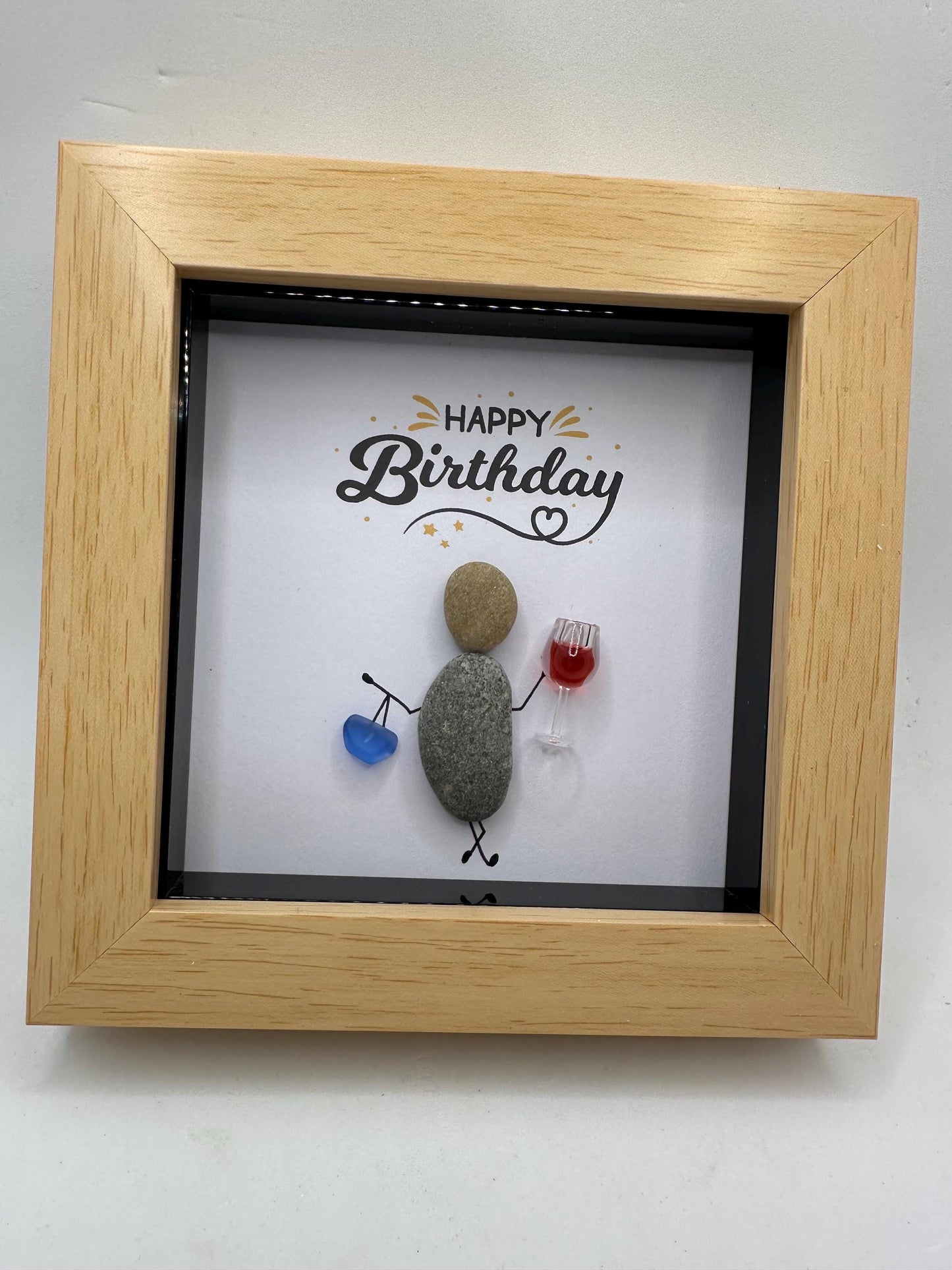 Birthday pebble art, pebble art friends, gift, personalised,friend gift, happy birthday