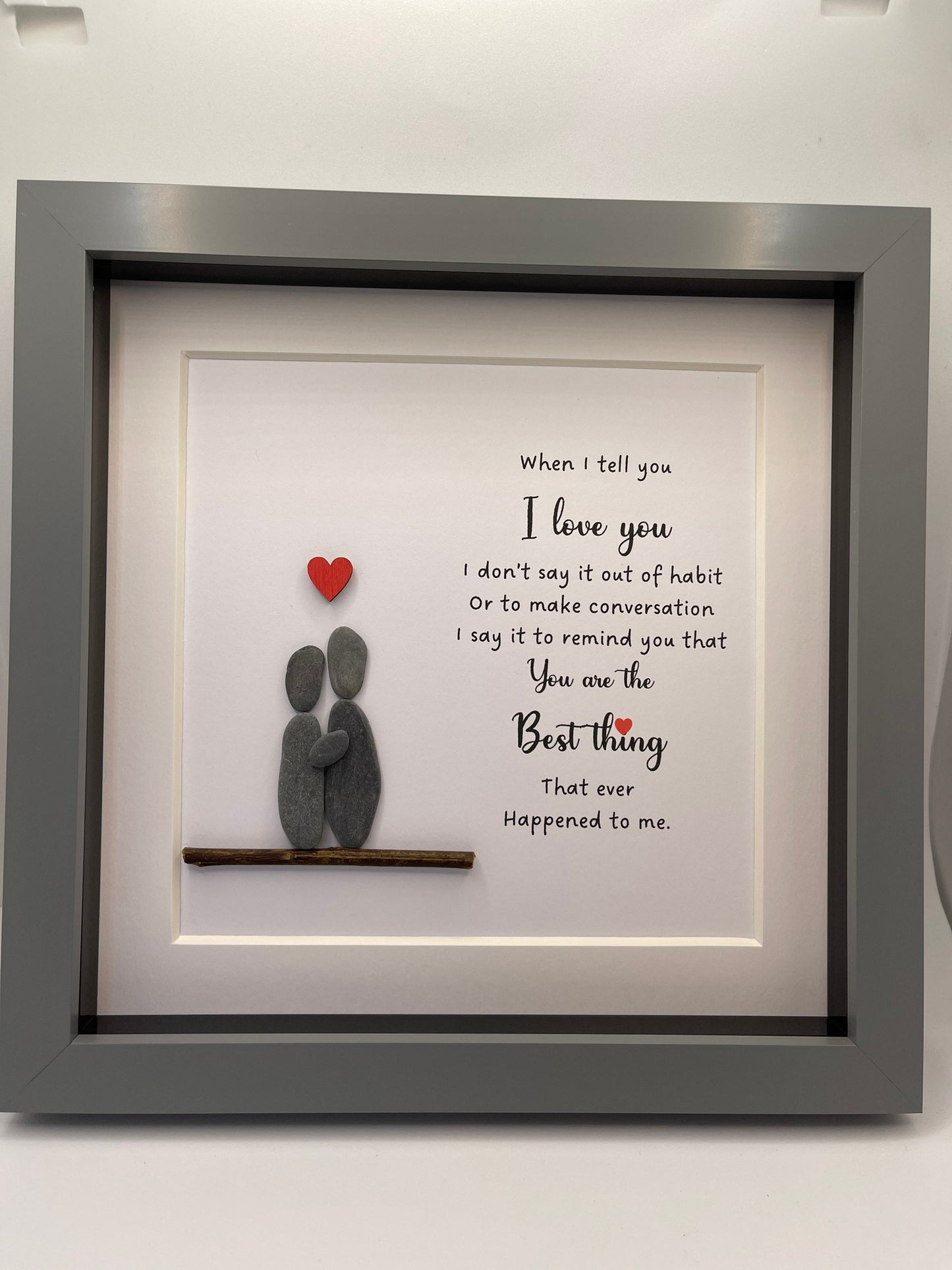 Personalized Couple Pebble Art - Inspirational Love Quote, Valentine's Gift