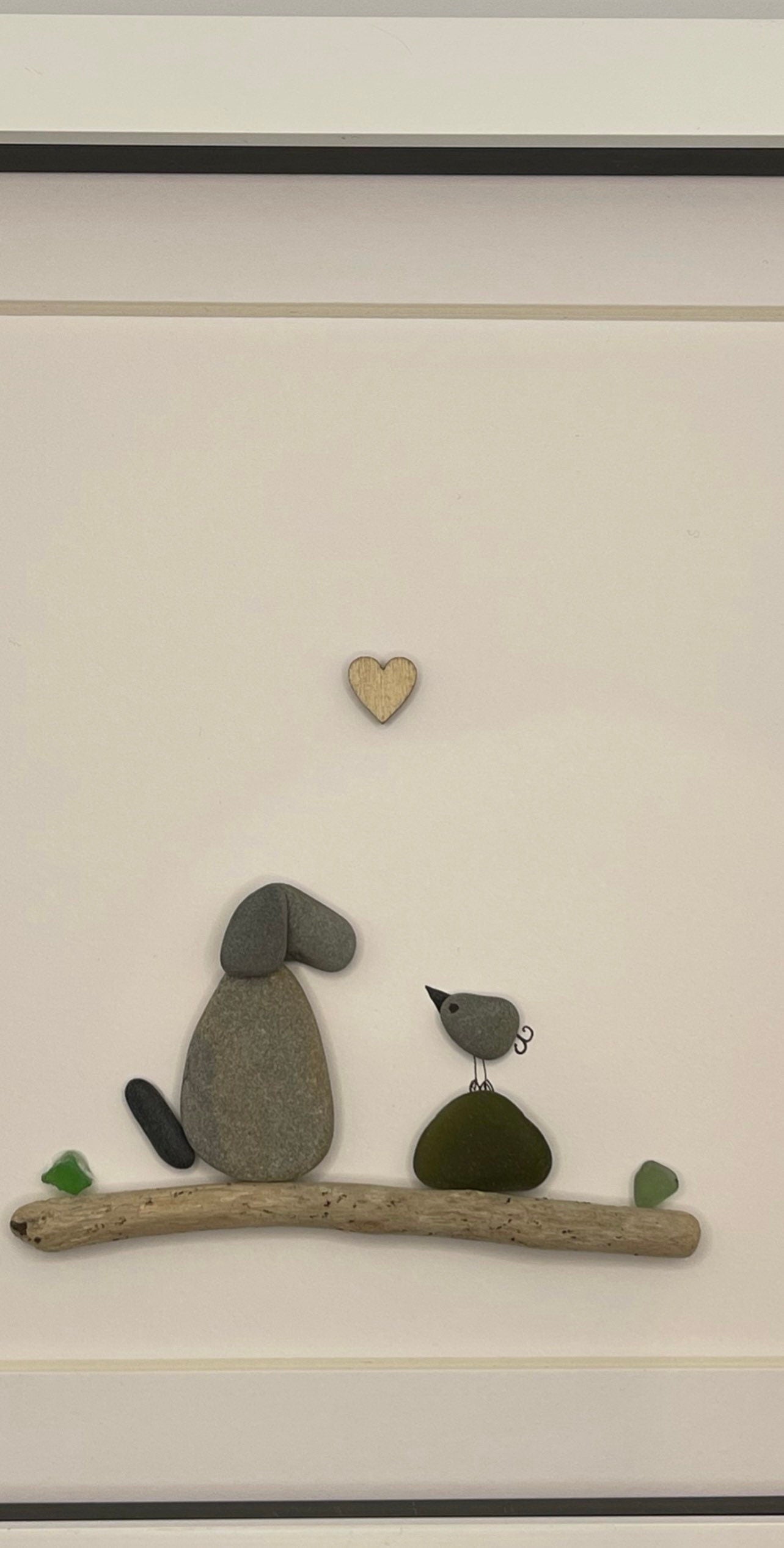 Dog pebble art
