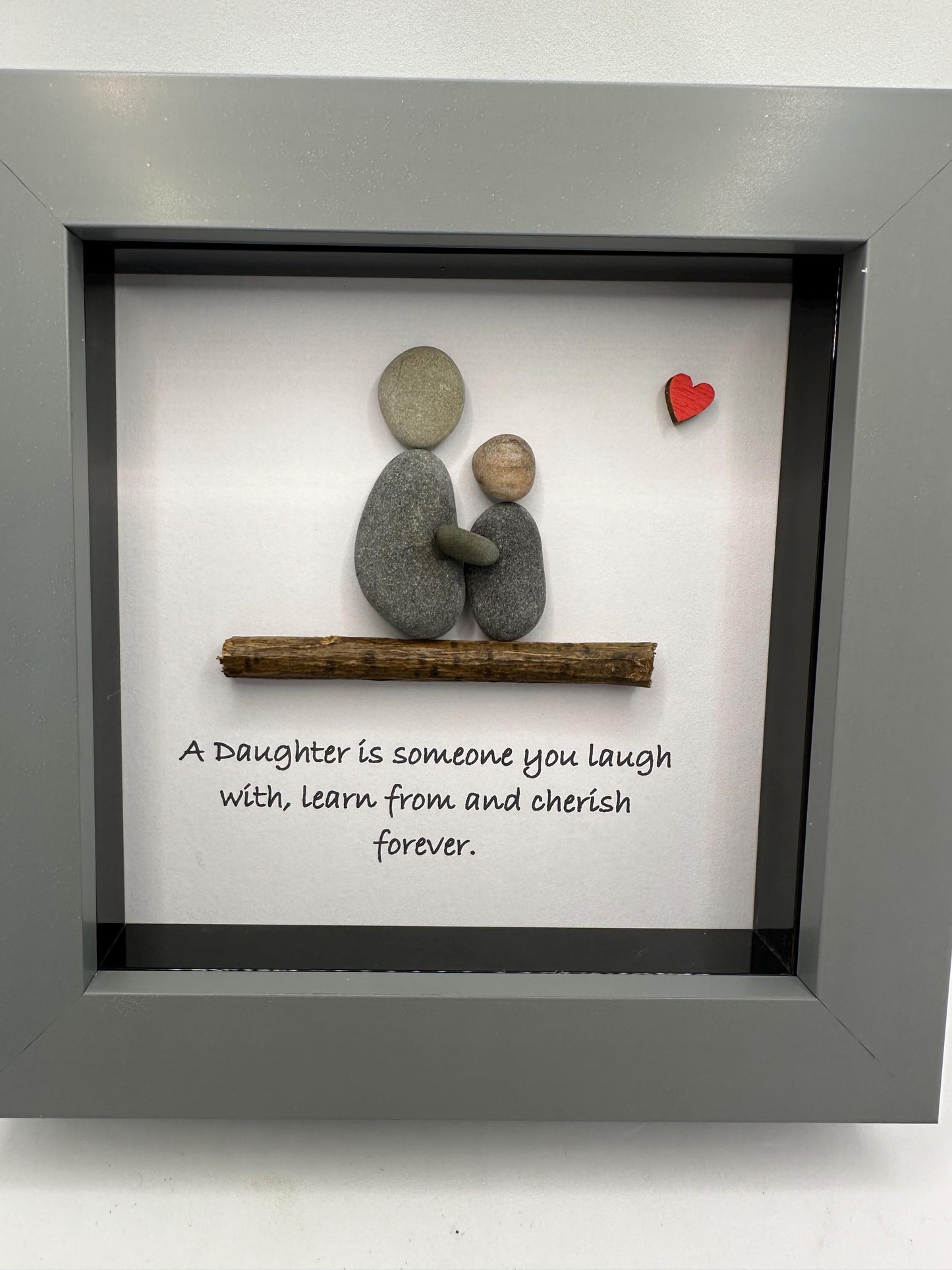 4”x4” daughter pebble art, daughter, pebble art gift, daughter gift, friends