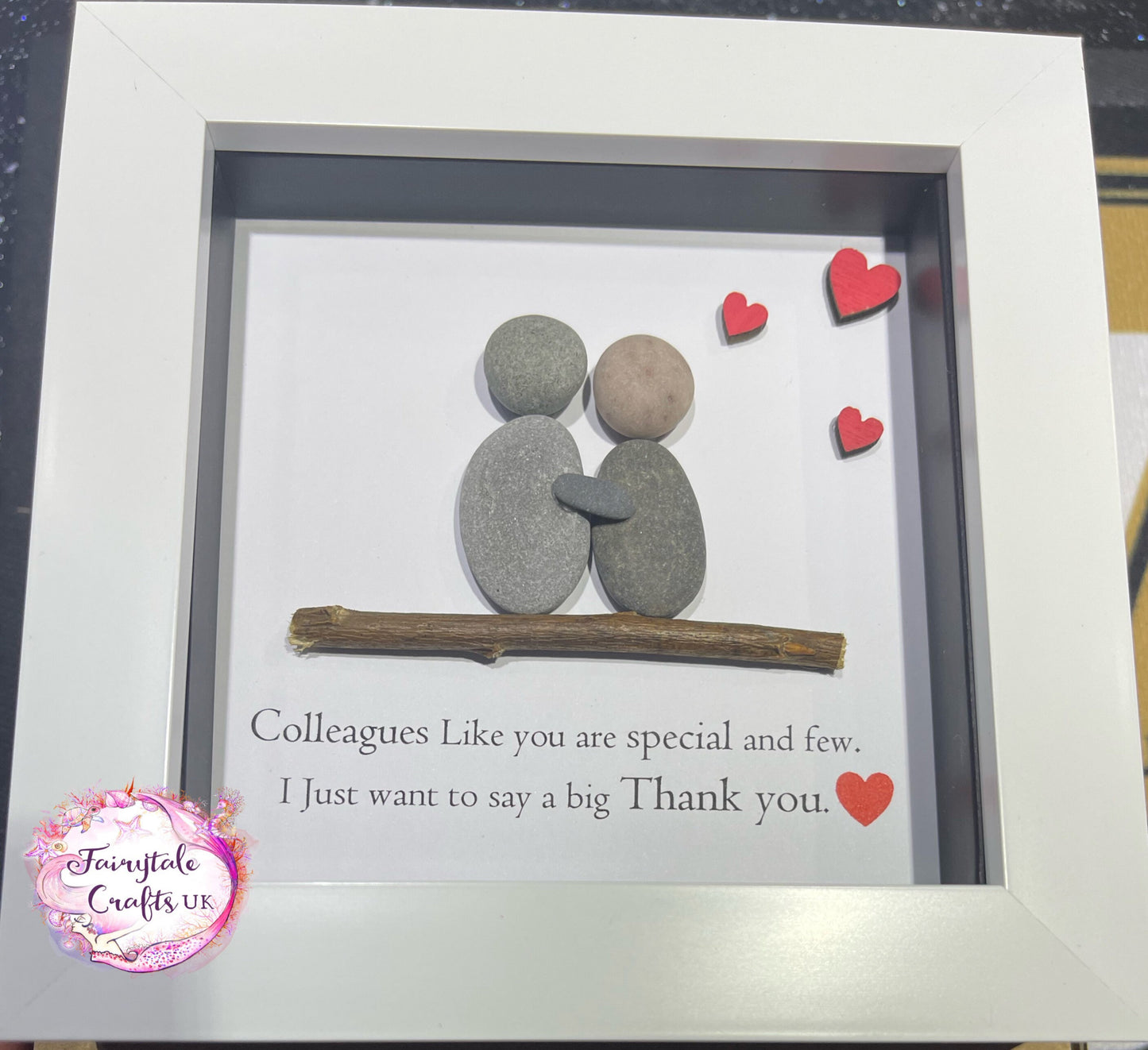 Pebble Art Colleagues Gift: Scottish Thank You, Leaving Present