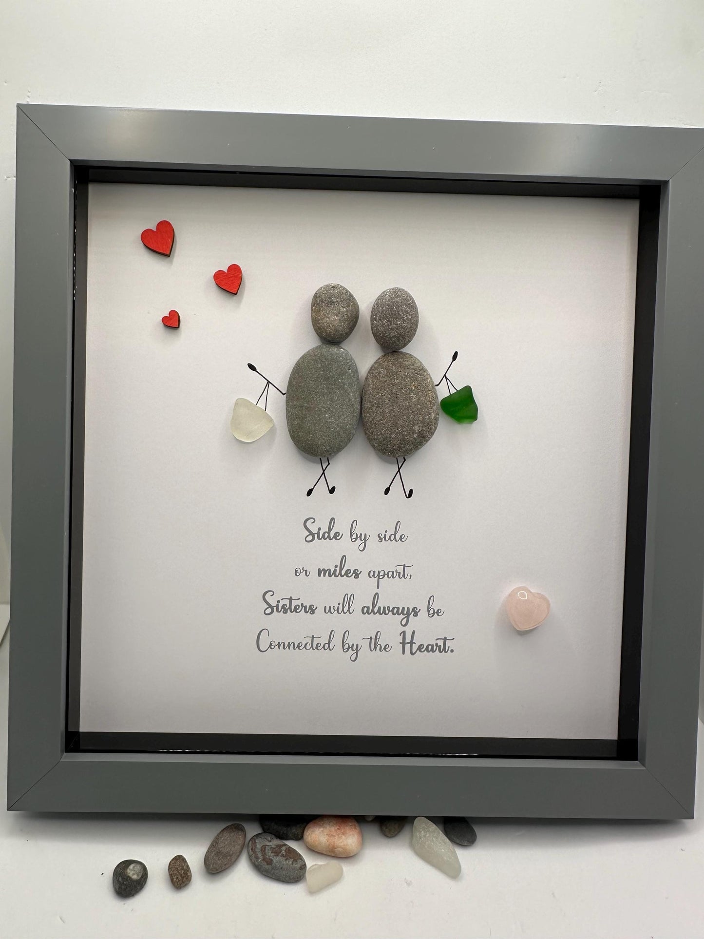 sister pebble art, sister miles apart, sister gift, pebble art sister, sister pebble gift, sisters, sister