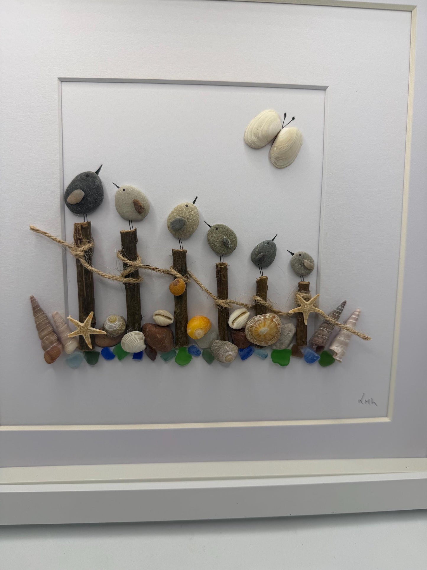 Pebble Art Bird Frame | Handmade Stone Bird Wall Art | Nature Inspired Home Decor | Unique Gift for Bird Lovers, pebble art, pebble art bird