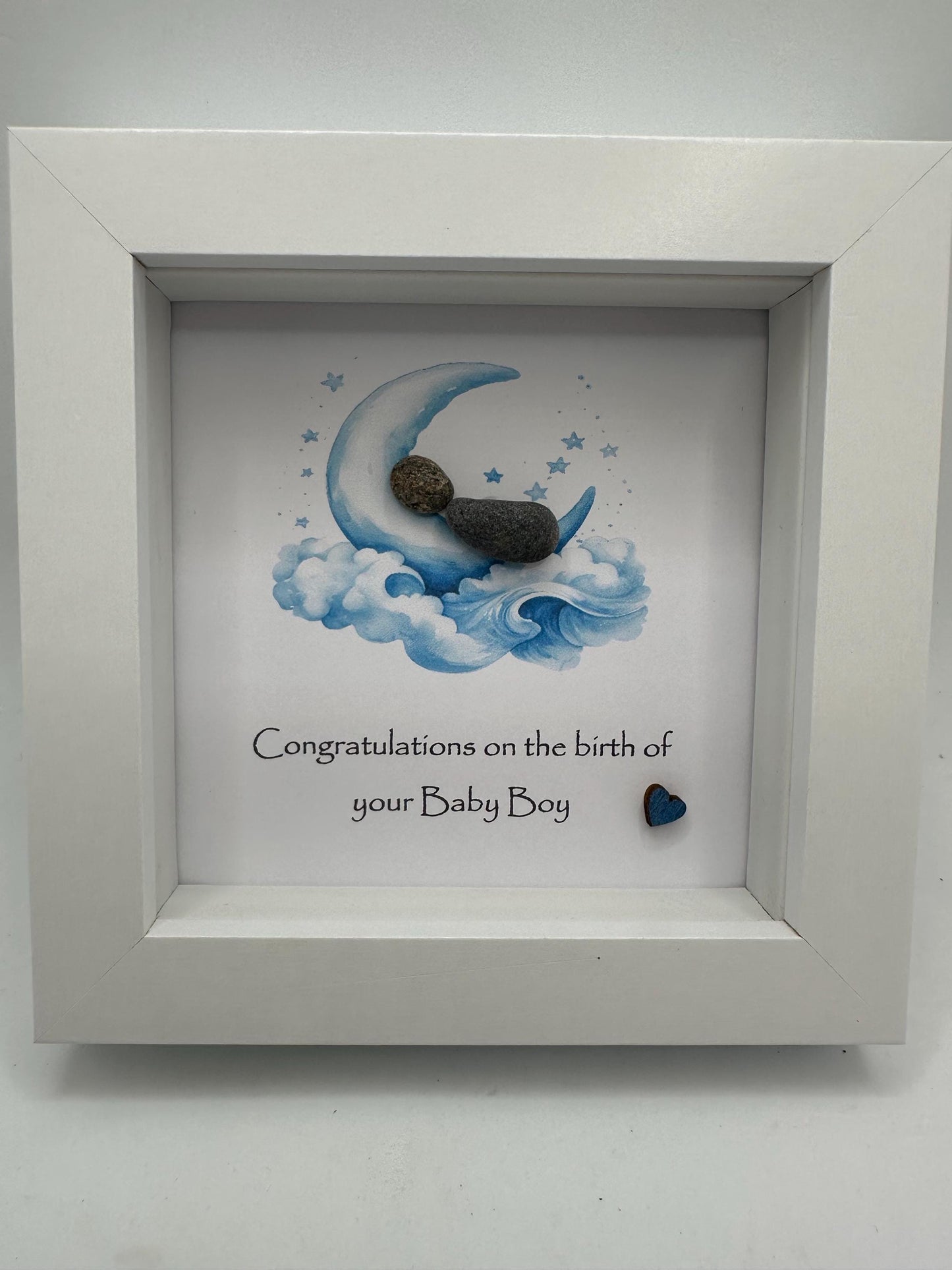 new baby boy pebble art, pebble art new baby, new baby boy, pebble art, new baby gift, new baby boy gift,