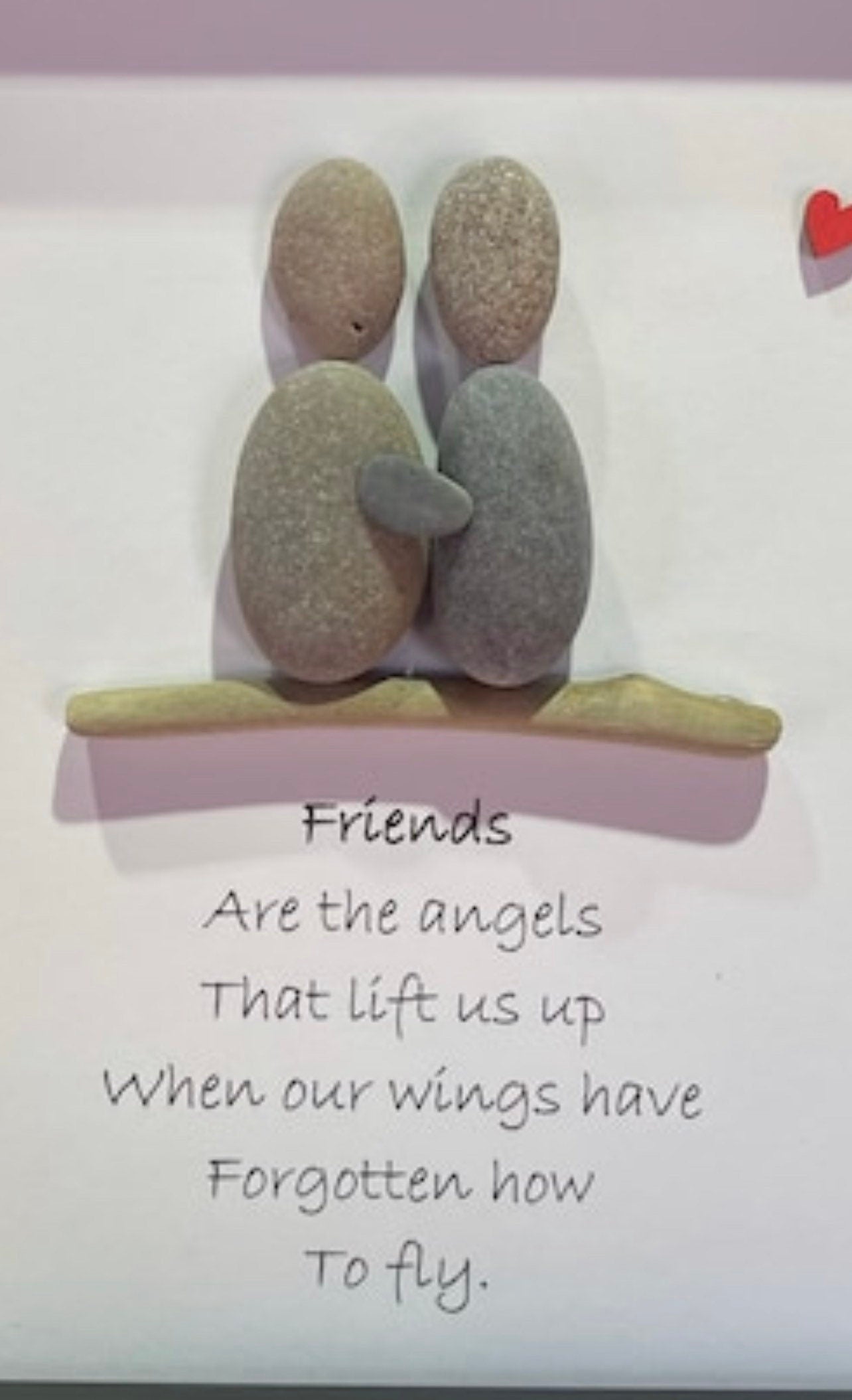 Personalized Pebble Art Friends Picture, Birthday Gift, Framed Rock Art