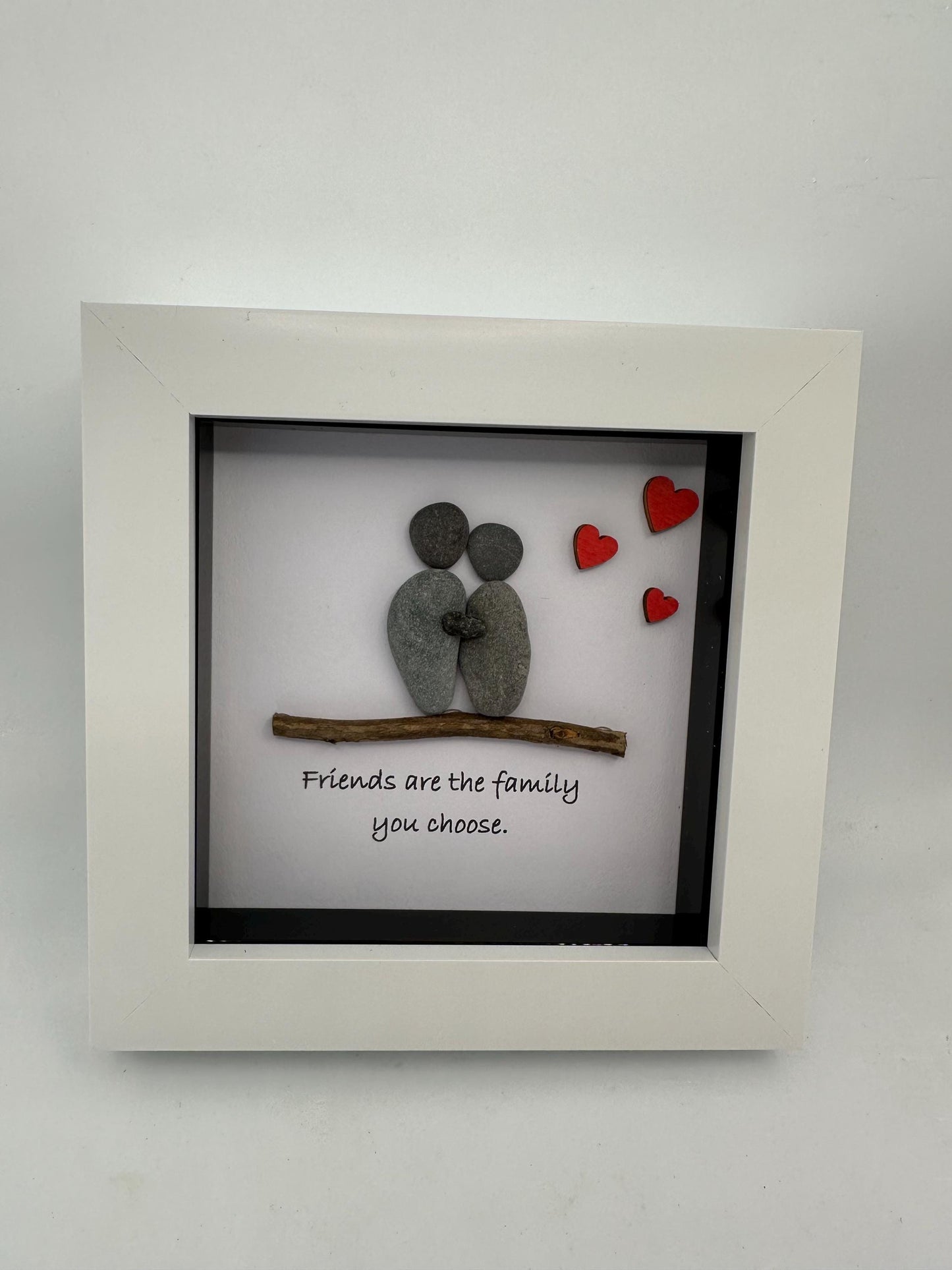 4”x4” friends pebble art, friends are the family you choose, friends, pebble art gift, friend gift, friends