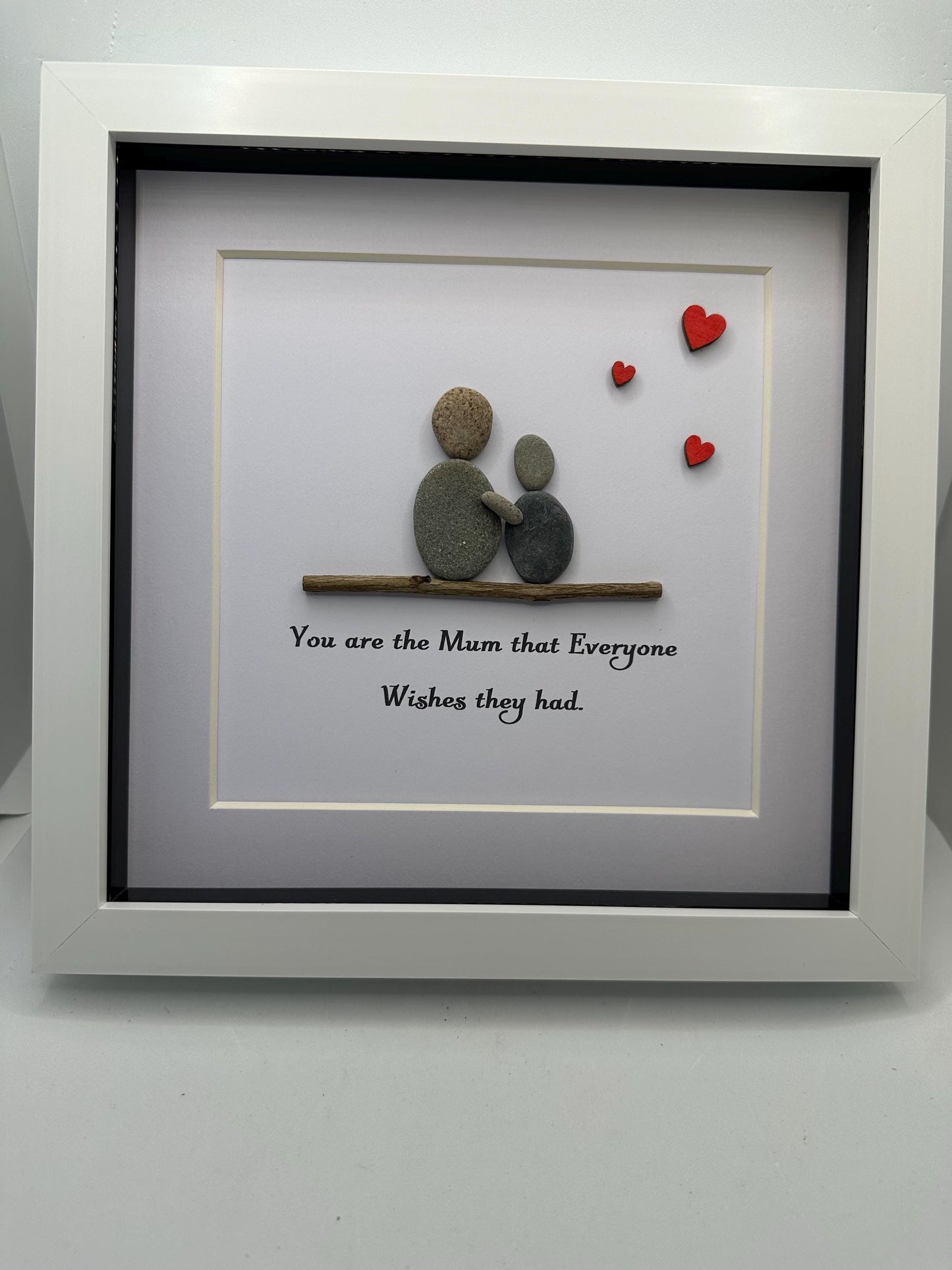Mothers day pebble art, pebble picture, scottish pebble art, Scottish pebbles, mother and daughter picture, Mother’s Day gift