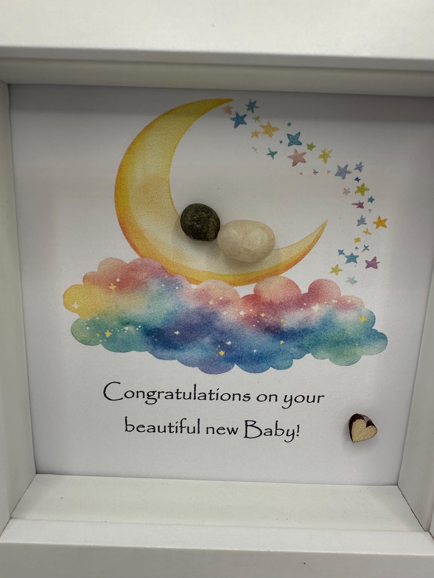 new baby  pebble art, pebble art new baby, new baby , pebble art, new baby gift, new baby gift, neutral baby gift