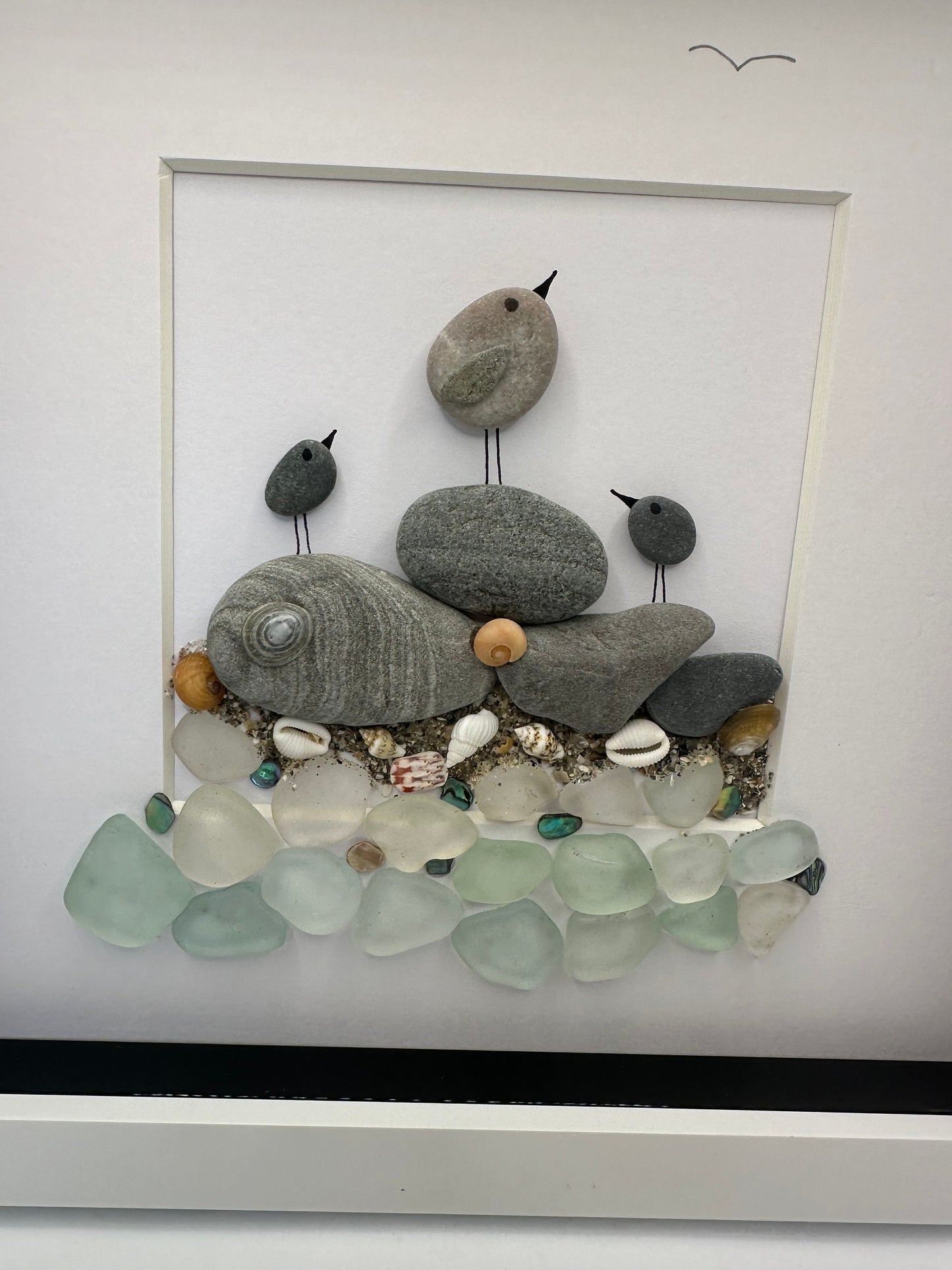 Bird pebble art, pebble art birds, beach pebble art, pebble art bird, beach gift,