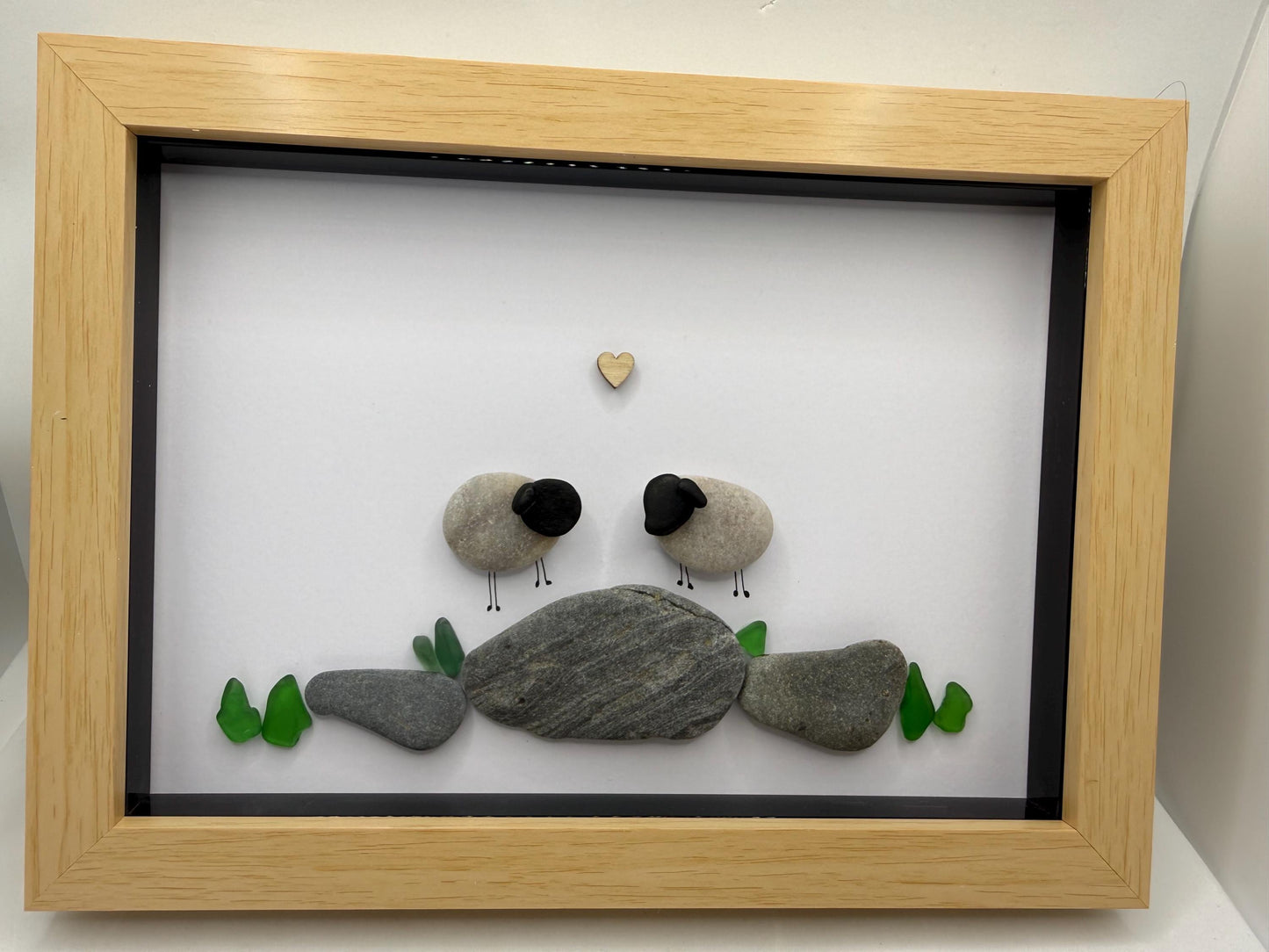 Pebble art sheep, pebble art, Scottish sheep, ewe pebble art, Aberdeenshire sheep pebbles