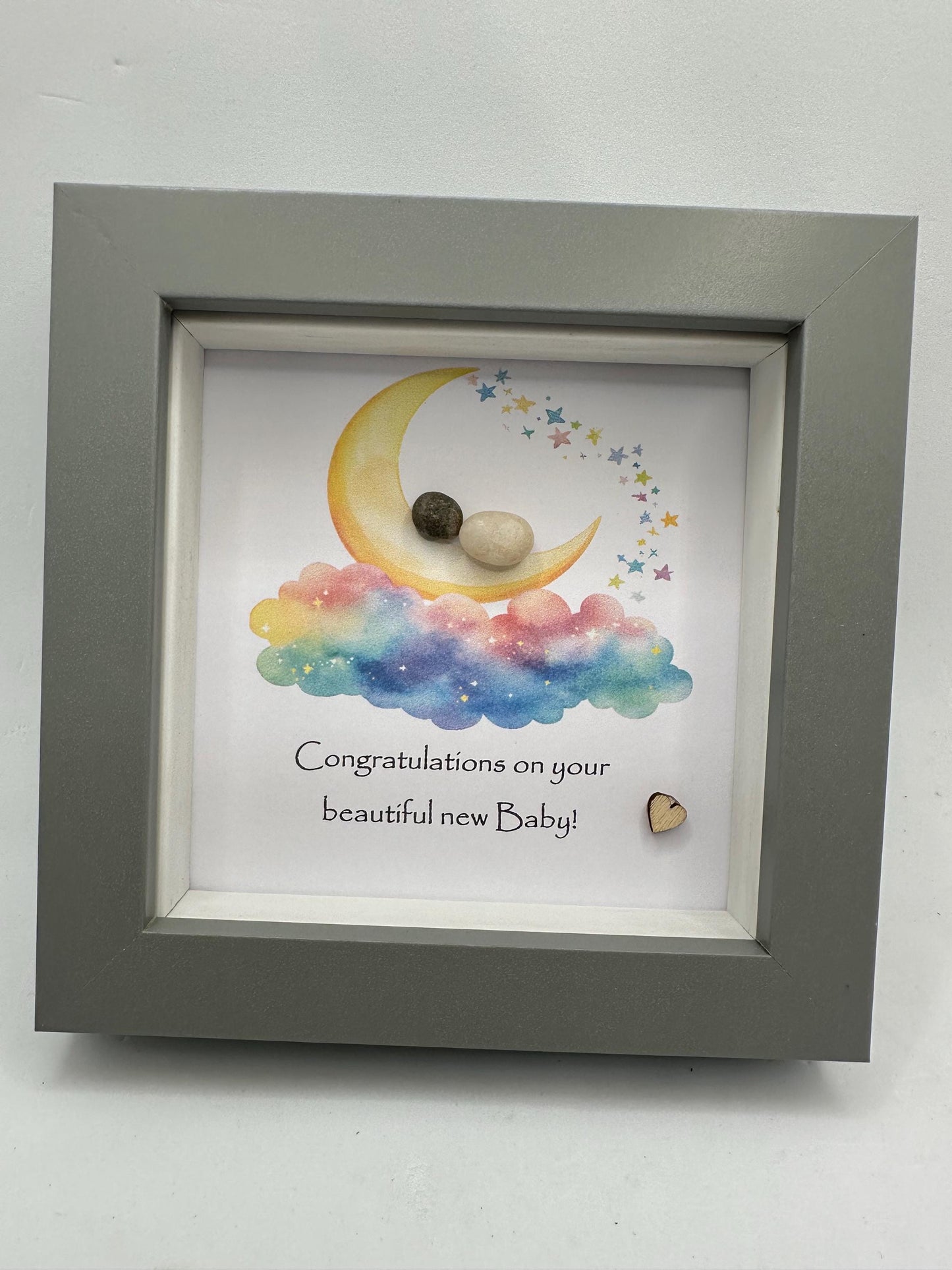 new baby  pebble art, pebble art new baby, new baby , pebble art, new baby gift, new baby gift, neutral baby gift