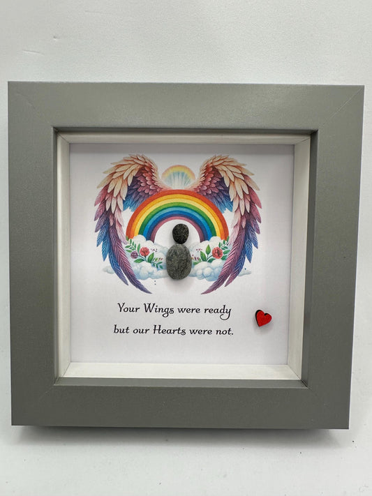 your wings were ready but our hearts were not, sympathy gift, bereavement gift, sympathy card, angel gift, guardian angel, bereavement