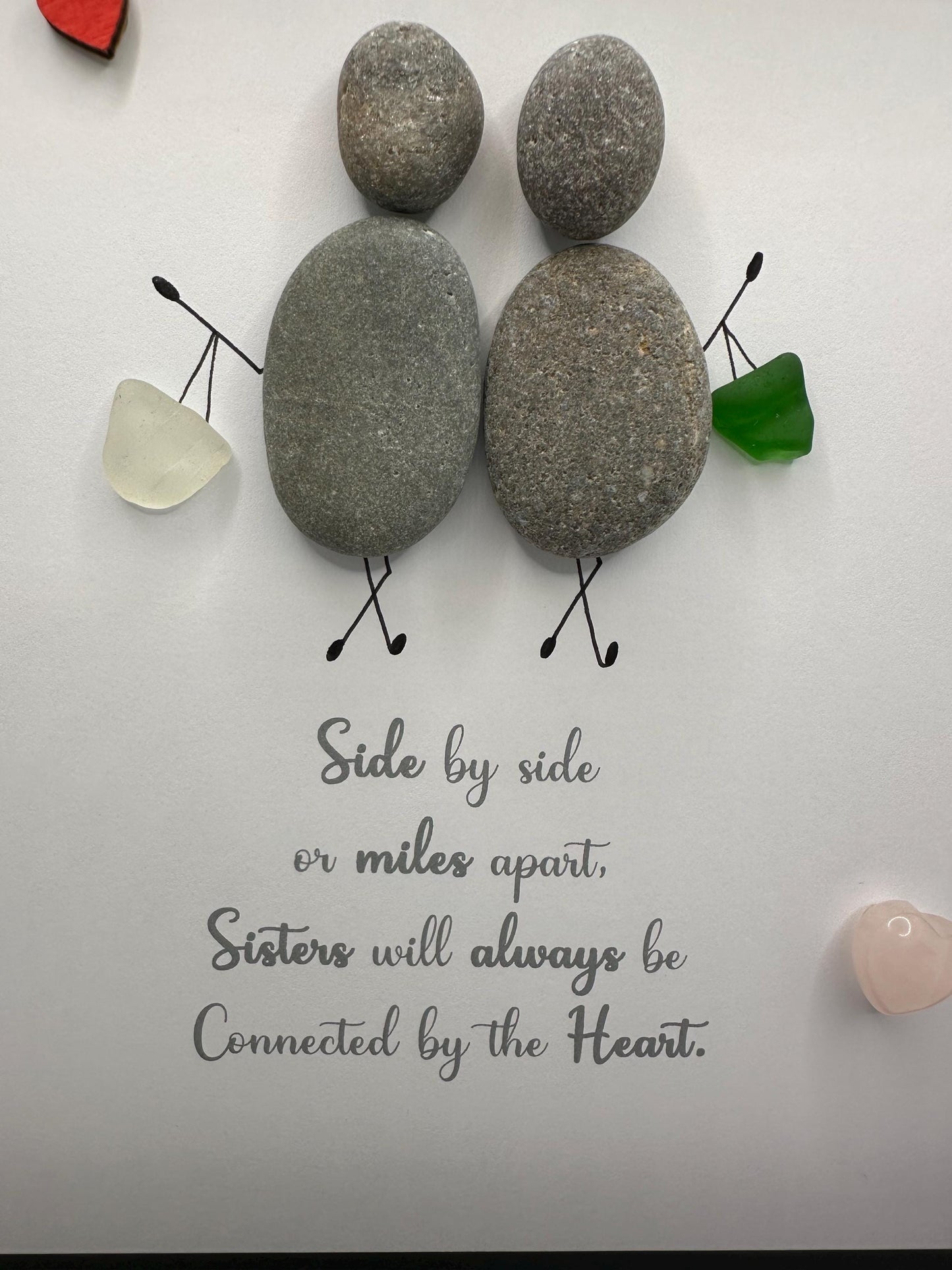 sister pebble art, sister miles apart, sister gift, pebble art sister, sister pebble gift, sisters, sister