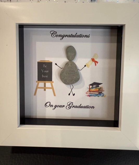 Graduation pebble art, Graduation framed art, pebble art graduation , value frames,graduation gift,graduation