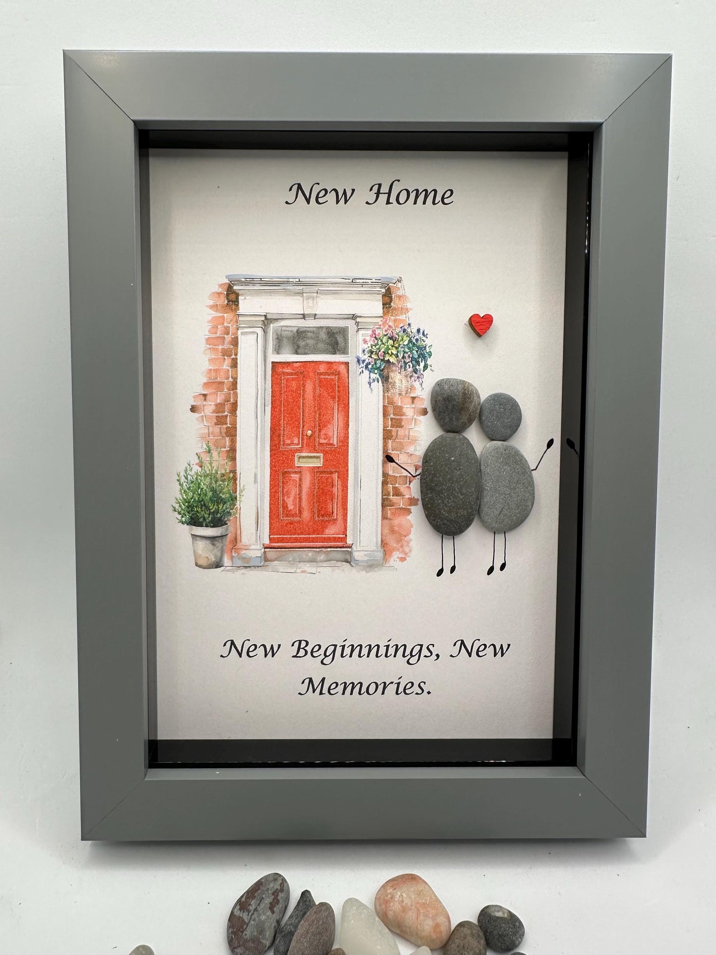 new home pebble art, pebble art new home, new home gift, new home, moving house gift