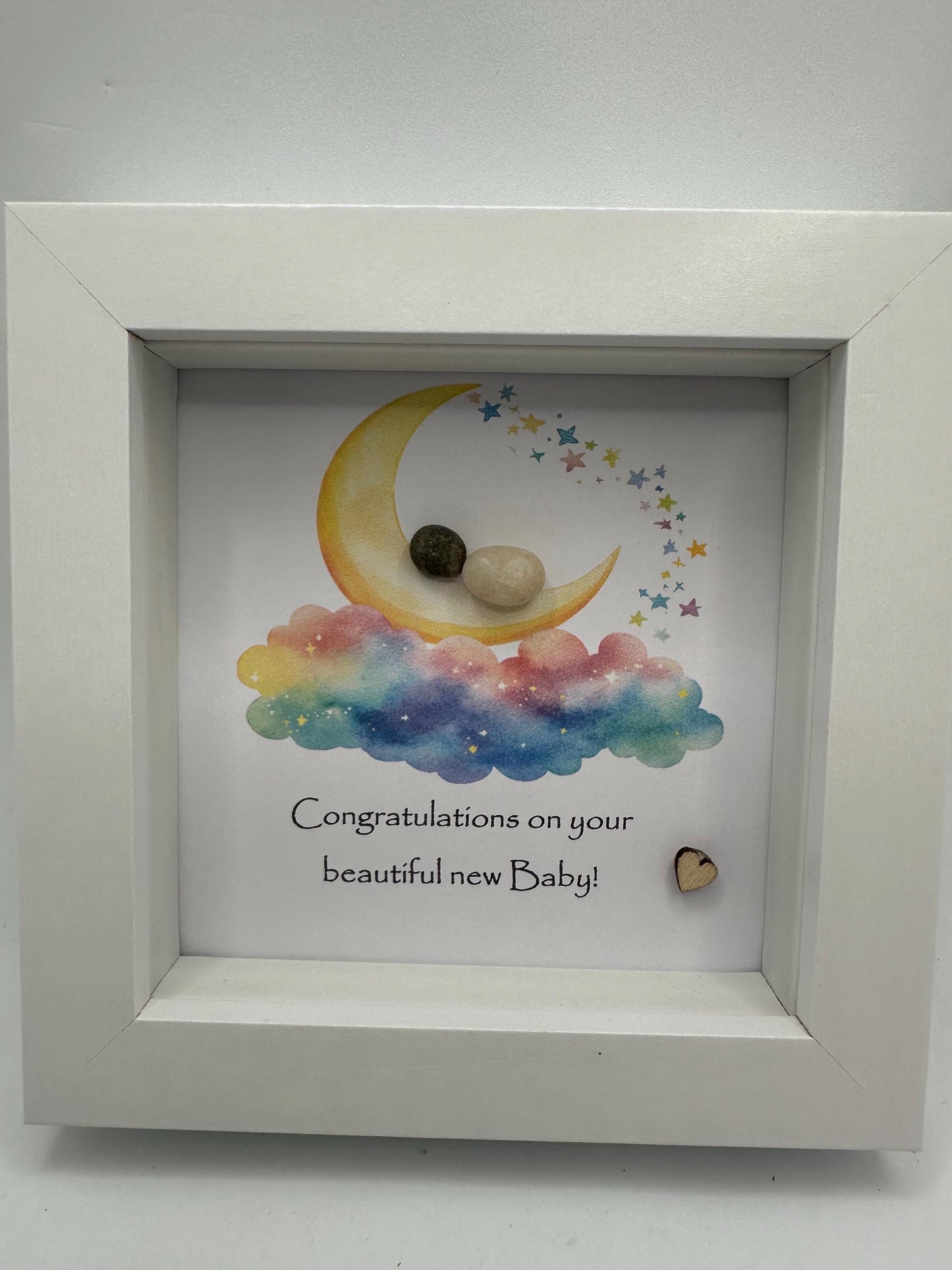 new baby  pebble art, pebble art new baby, new baby , pebble art, new baby gift, new baby gift, neutral baby gift