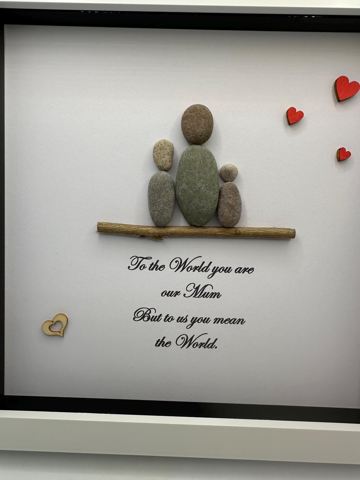 Mother's Day Pebble Art, Mother’s Day gift, Framed Mother and Child Gift, pebble art mum, mum gift, framed gift, pebble art, pebble art gift