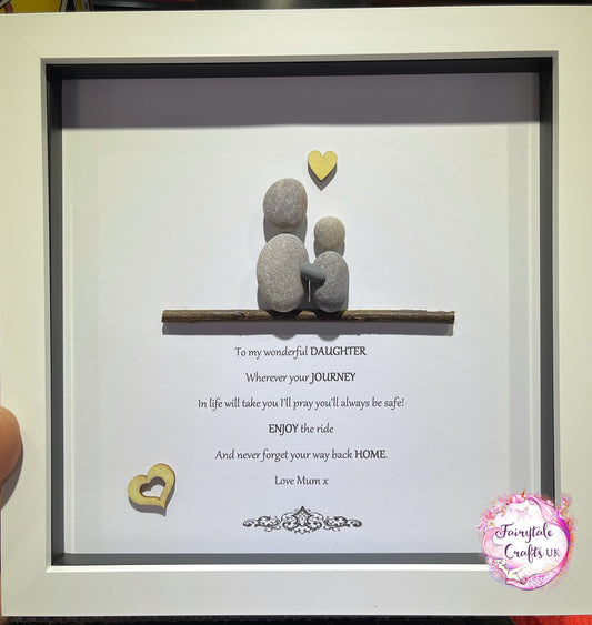 Pebble art, pebble picture, there's no better friend than a daughter, daughter gift, daughter pebble, rock art, scottish art, family gift