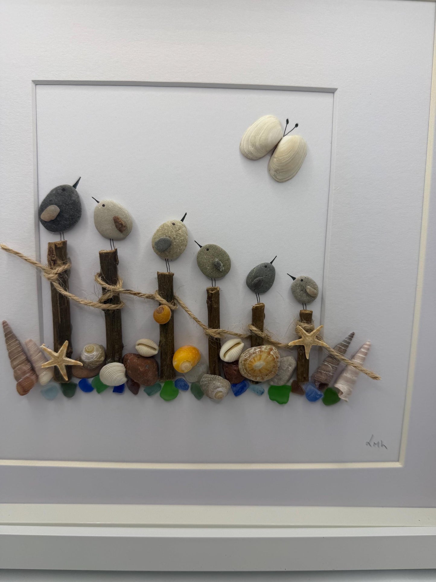 Pebble Art Bird Frame | Handmade Stone Bird Wall Art | Nature Inspired Home Decor | Unique Gift for Bird Lovers, pebble art, pebble art bird