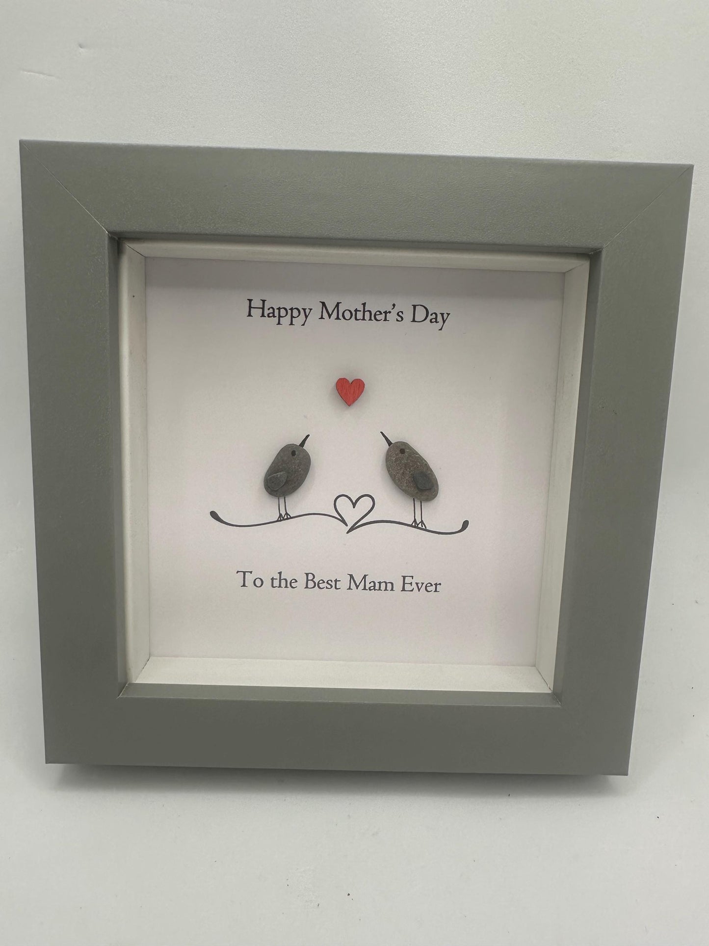 Mothers day pebble art, Mothers day gift, mum gift, bird pebble art , pebble art, pebble art birds, love gifts, mother and daughter gift