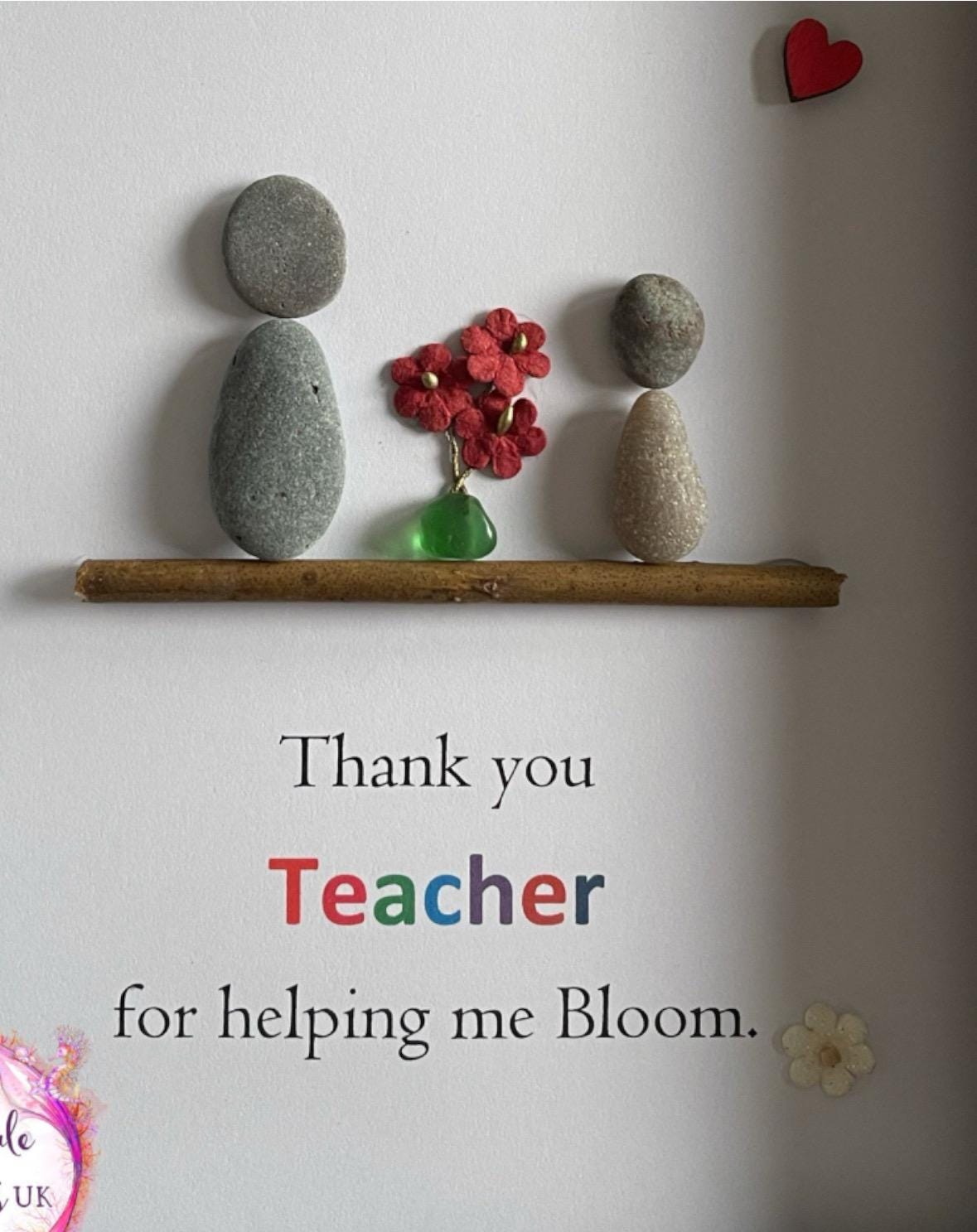 Pebble art teacher, teacher gift, Scottish pebble art, stone pictures, gift ideas, pebbles,
