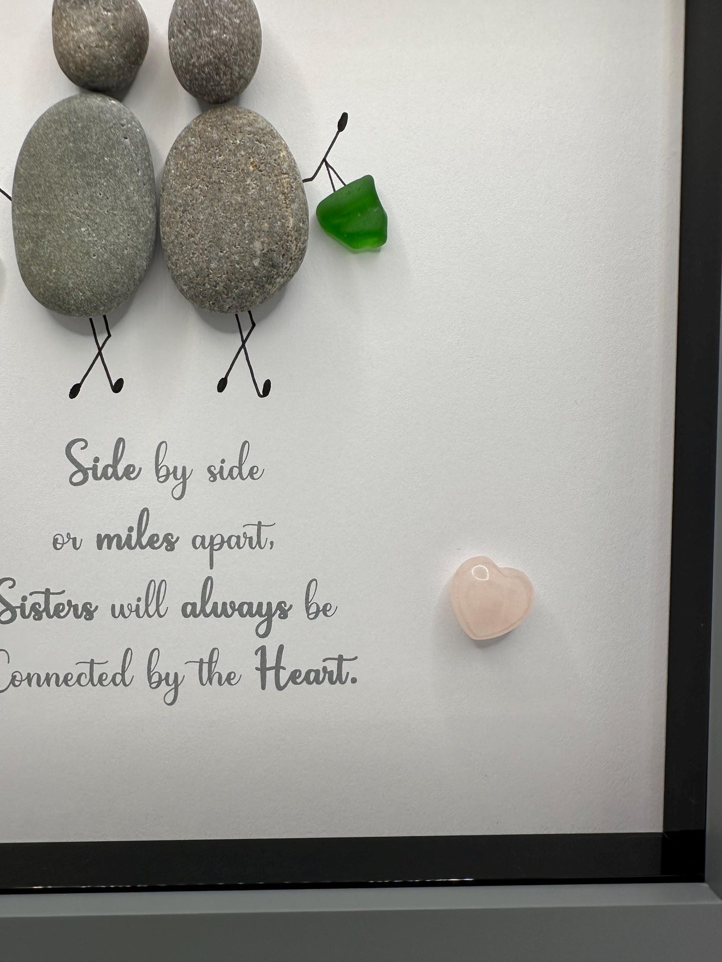sister pebble art, sister miles apart, sister gift, pebble art sister, sister pebble gift, sisters, sister