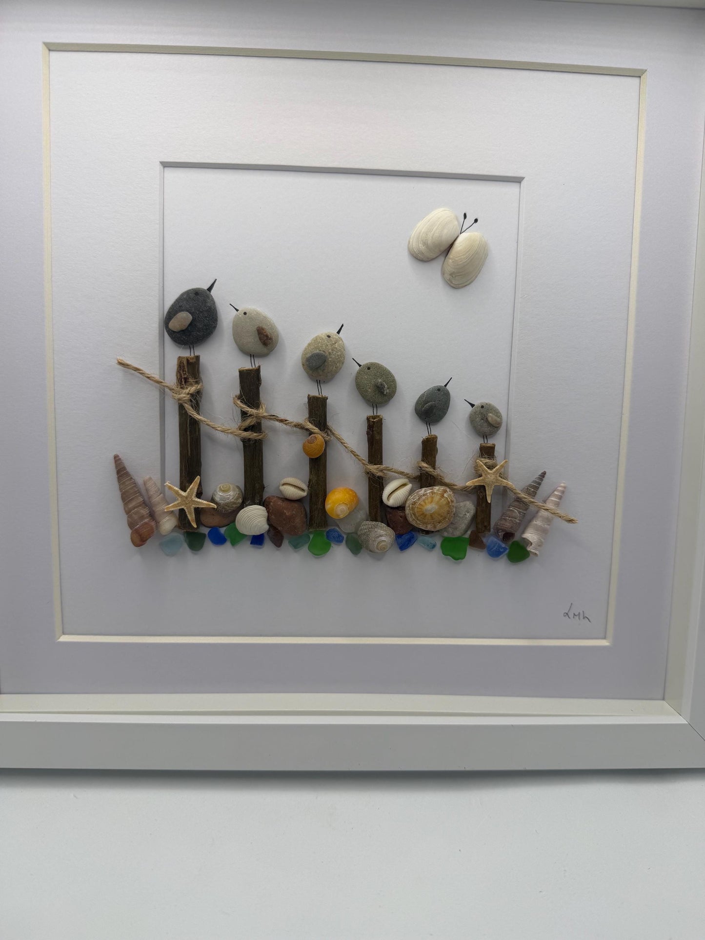 Pebble Art Bird Frame | Handmade Stone Bird Wall Art | Nature Inspired Home Decor | Unique Gift for Bird Lovers, pebble art, pebble art bird