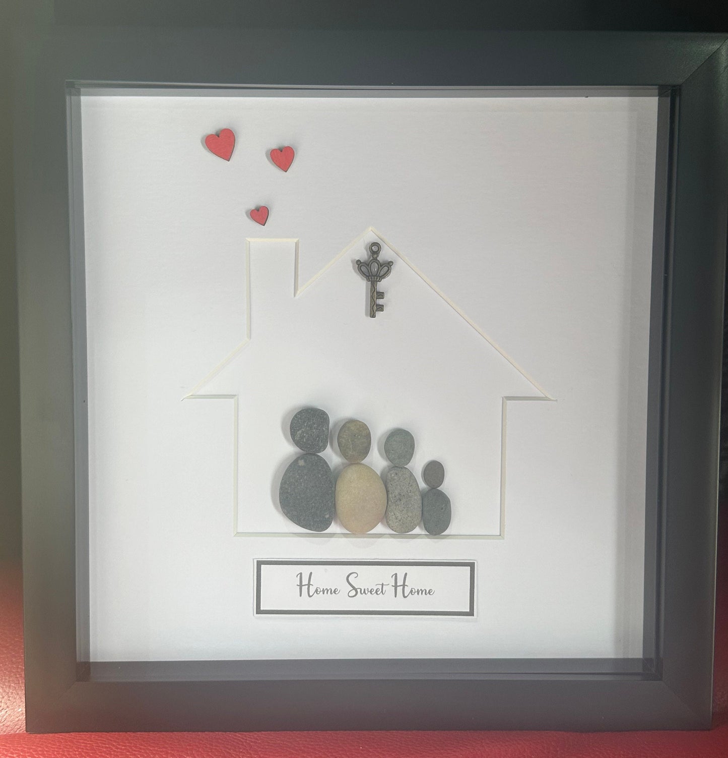 New home pebble art, home sweet home, gift, new home gift, pebble art, house gift, house warming
