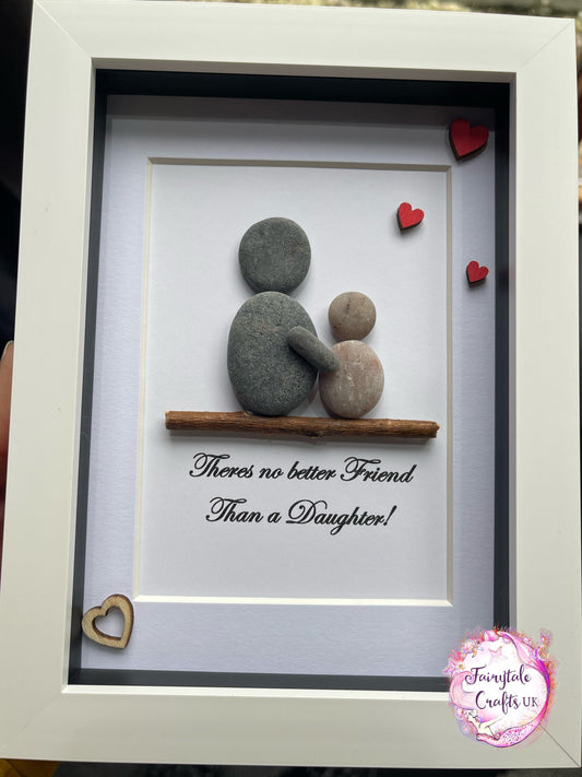 Pebble Art Picture: Daughter Gift, daughter pebble art, pebble art daughter, daughter gift, pebble art, mother and daughter gift, daughter