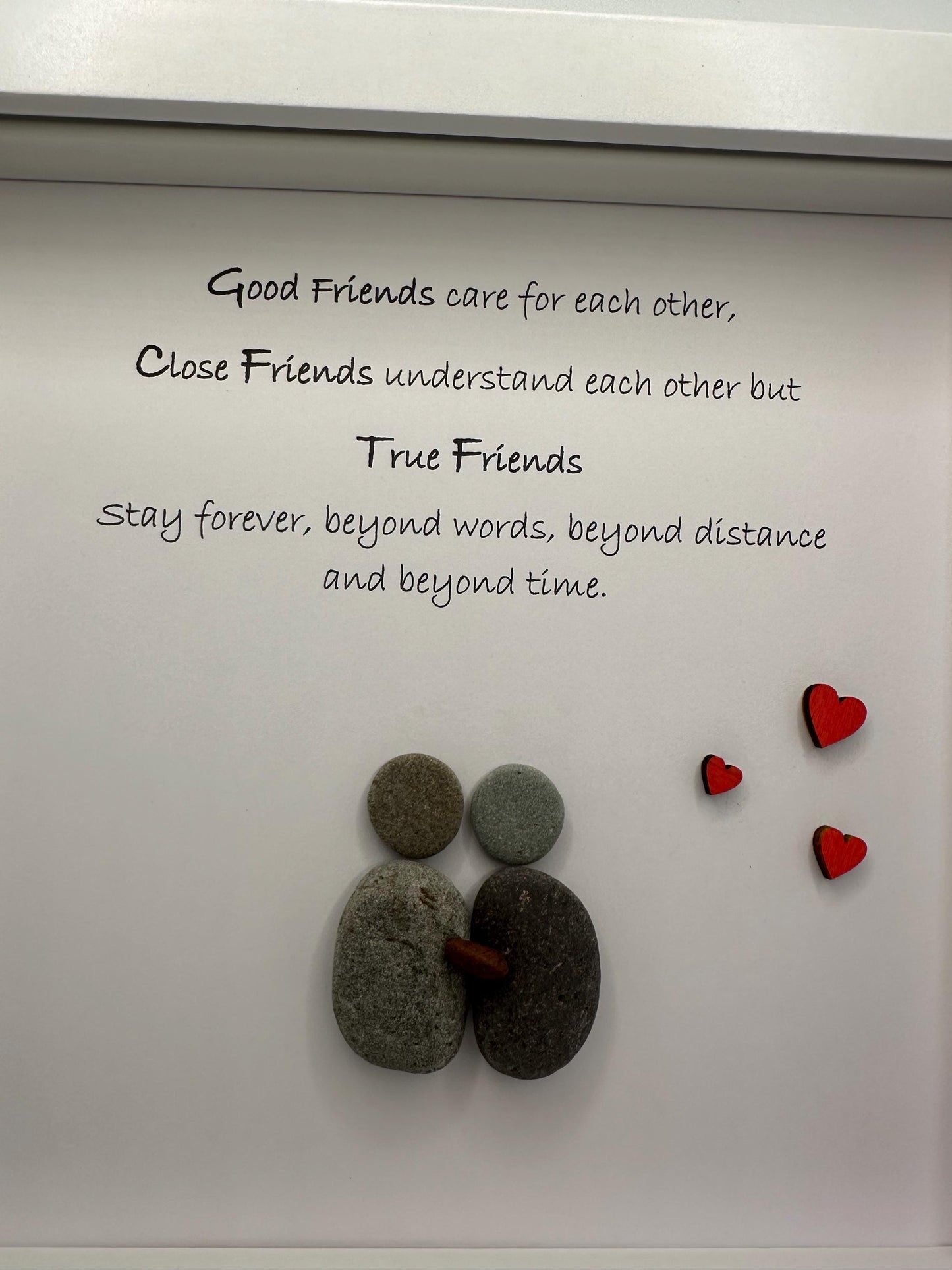 good friends pebble art, pebble art friends, quote pebble art, friend pebble art, birthday gift, birthday pebble art, friends
