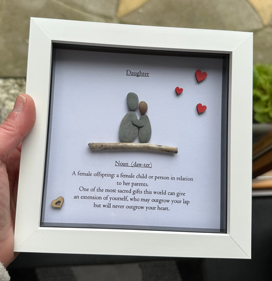 Daughter pebble art, pebble art family, pebble art picture, daughter meaning, daughter quote, birthday gift, personalised gift, daughter