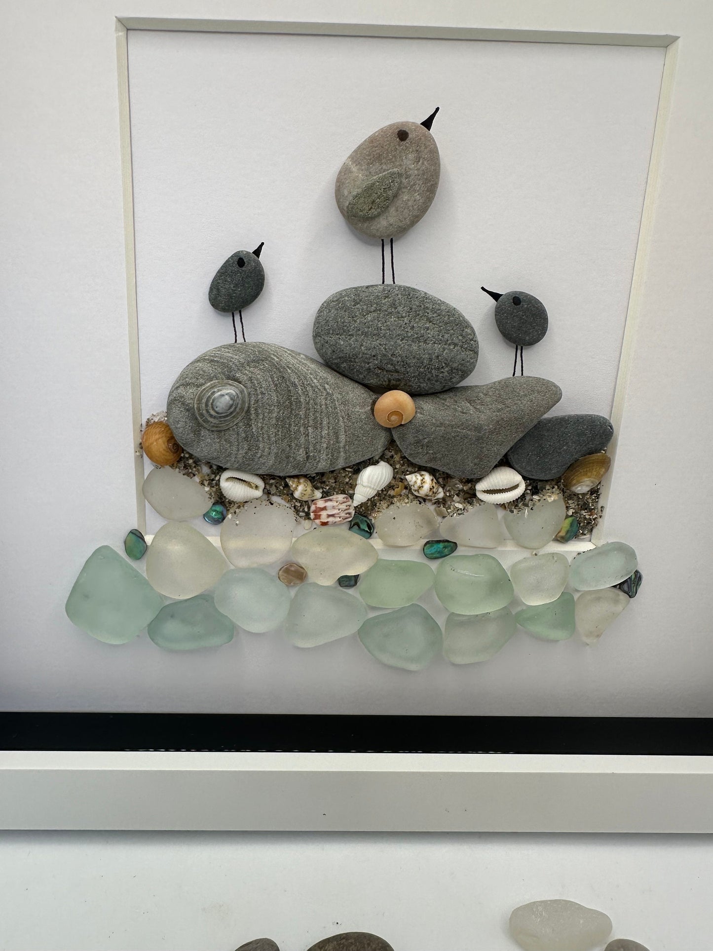 Bird pebble art, pebble art birds, beach pebble art, pebble art bird, beach gift,