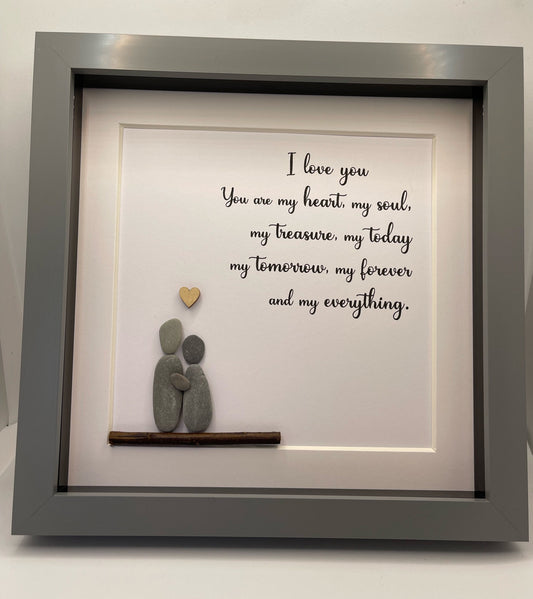 Love pebble art, valentine pebble art, couple pebble art, quote pebble art, love, valentine gift, pebble art, personalised