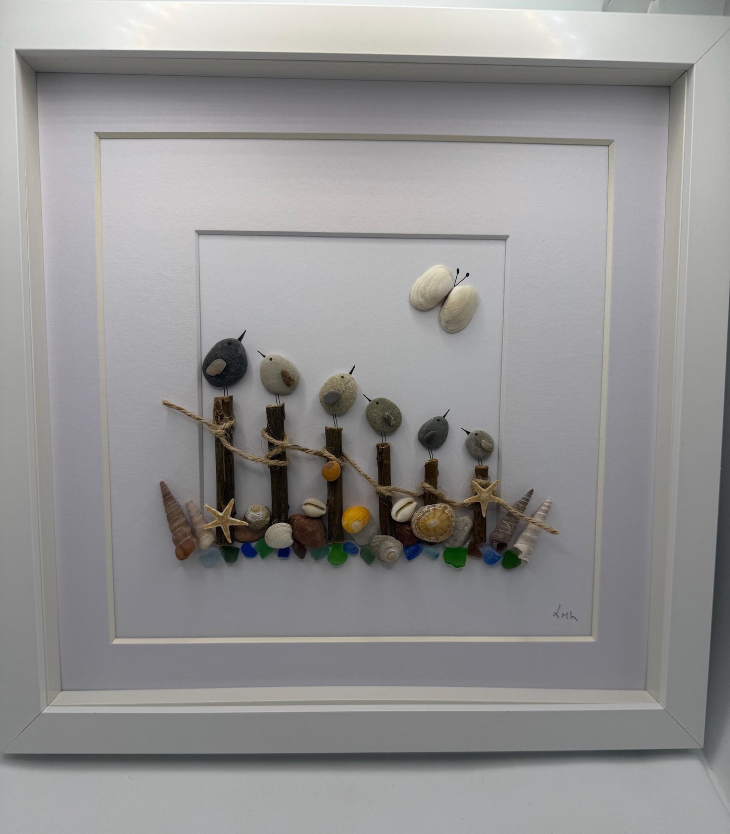 Pebble Art Bird Frame | Handmade Stone Bird Wall Art | Nature Inspired Home Decor | Unique Gift for Bird Lovers, pebble art, pebble art bird