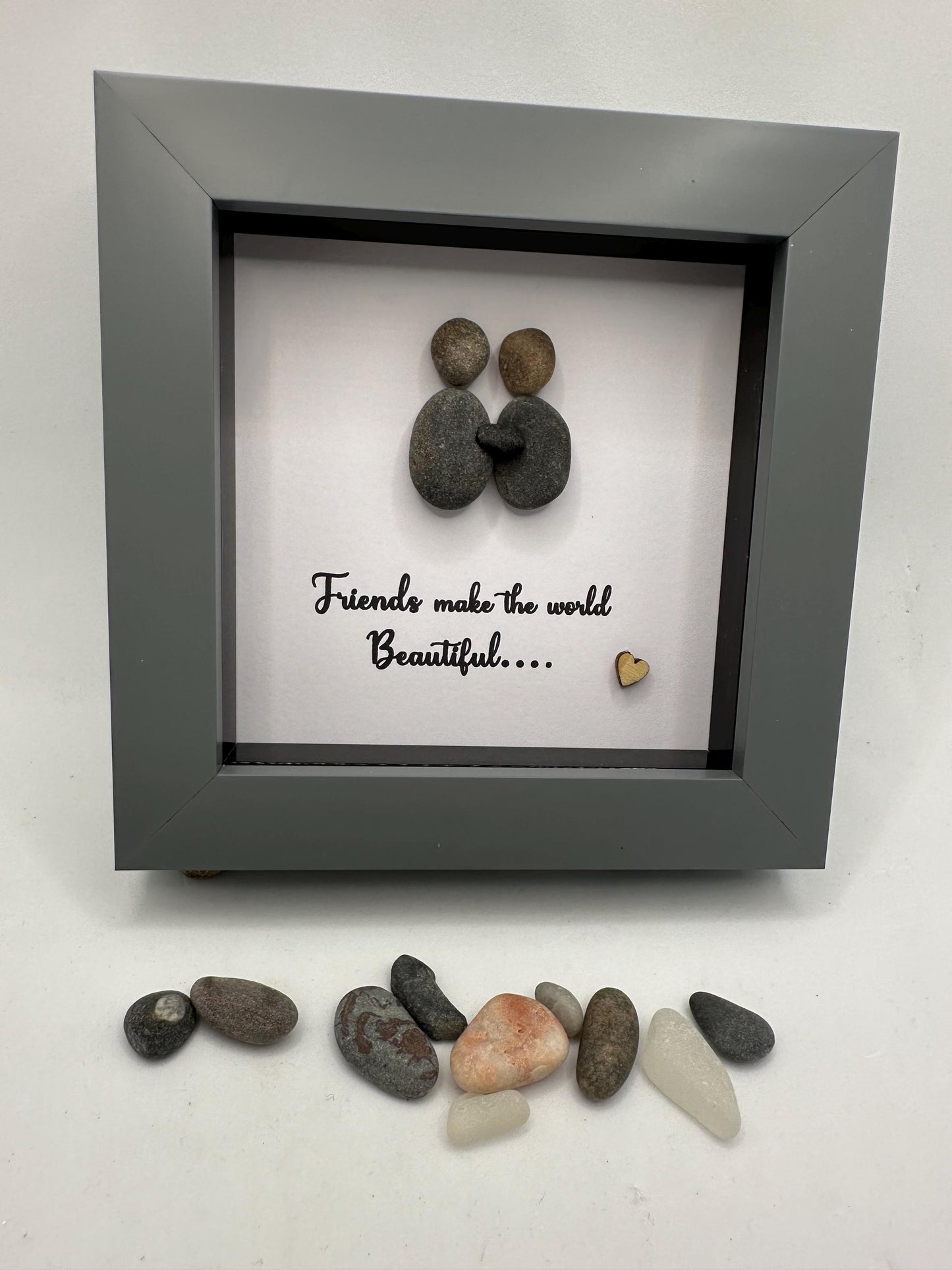 Friends pebble art, pebble art friends, gift, personalised, Christmas friend gift, beautiful friends, pebble art friends. Pebble art