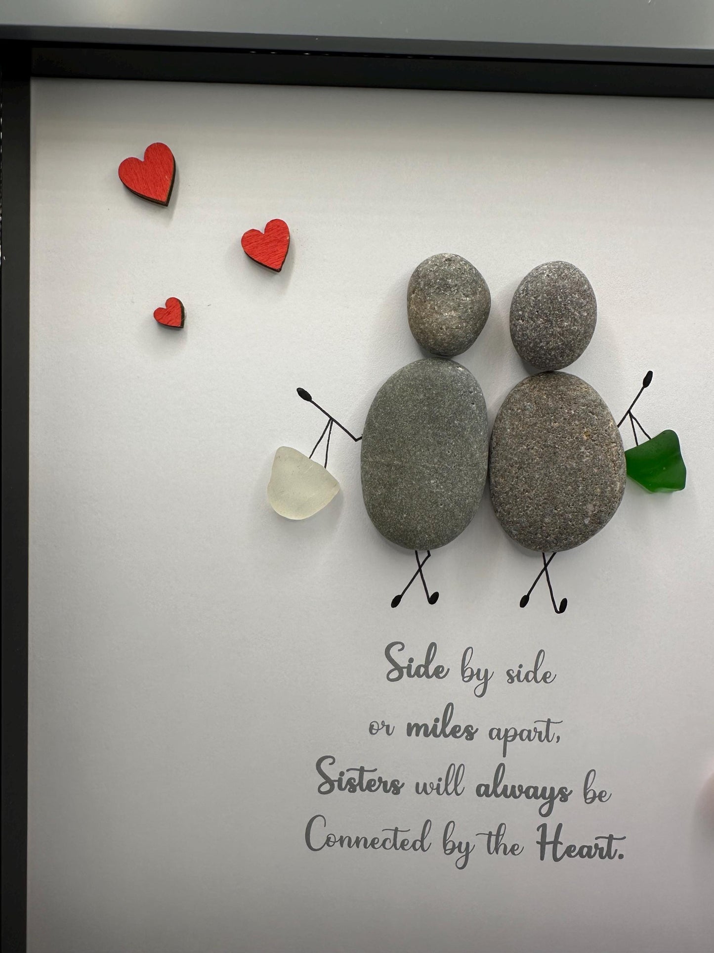 sister pebble art, sister miles apart, sister gift, pebble art sister, sister pebble gift, sisters, sister