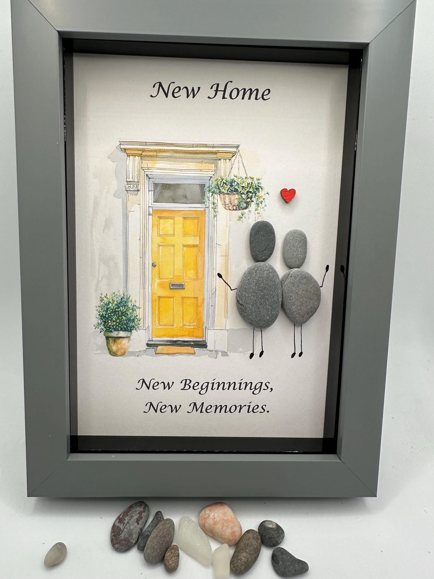 new home pebble art, pebble art new home, new home gift, new home, moving house gift
