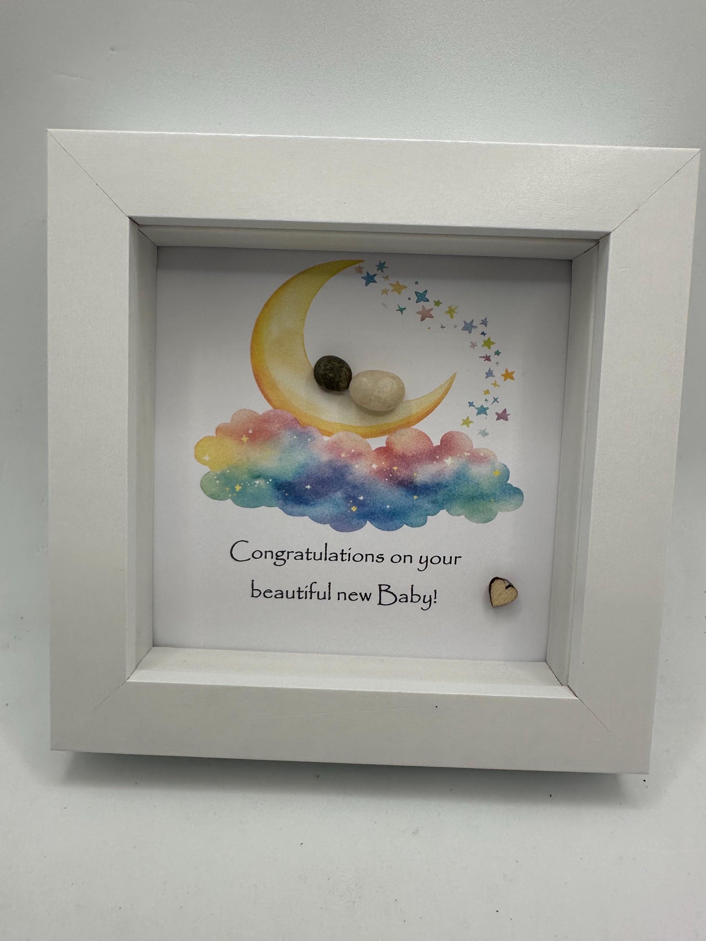 new baby  pebble art, pebble art new baby, new baby , pebble art, new baby gift, new baby gift, neutral baby gift