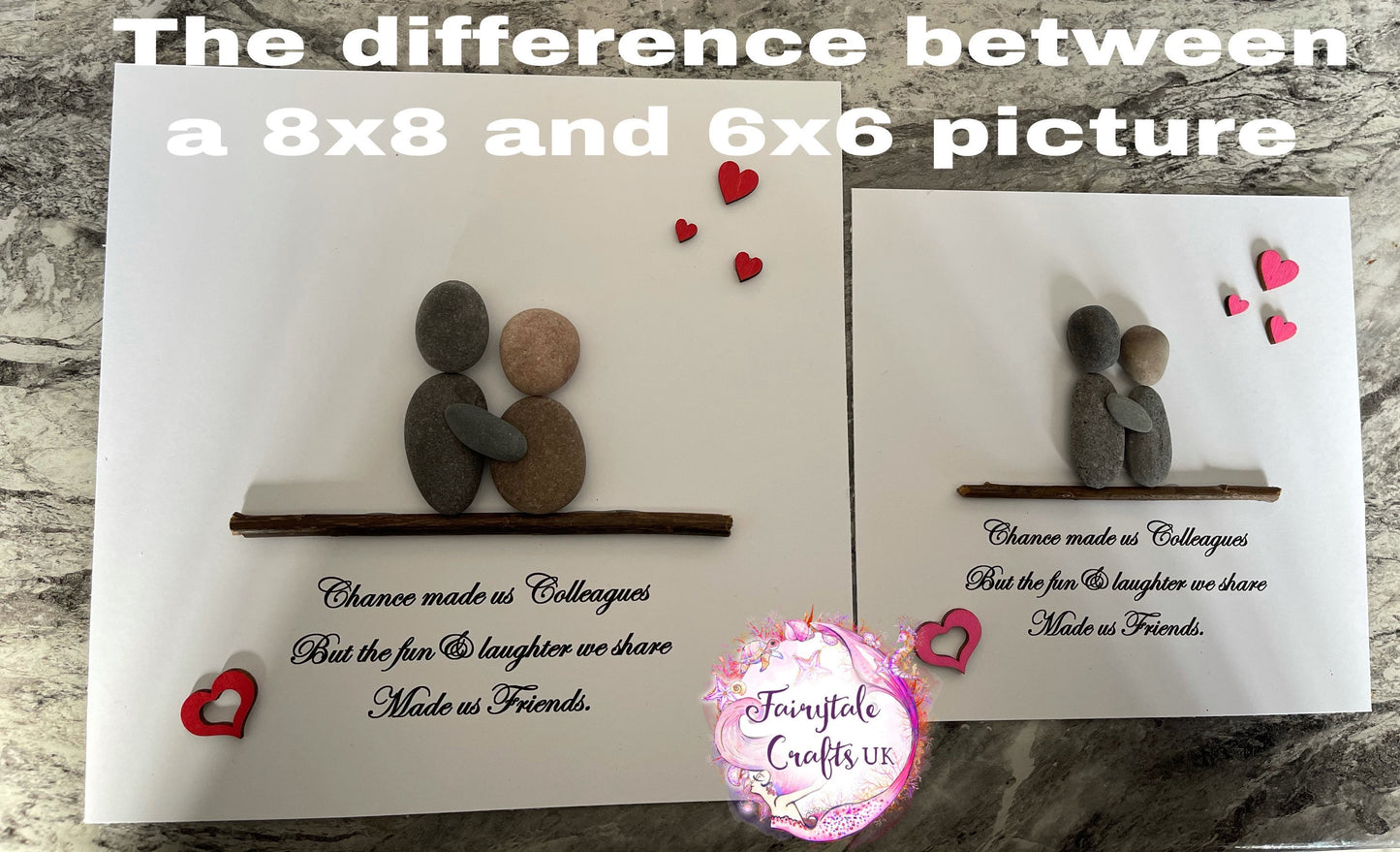 Pebble Art Colleague Gift Retirement Gift, chance made us colleagues, pebble art work gift, colleague gift, colleague pebble art, work gift