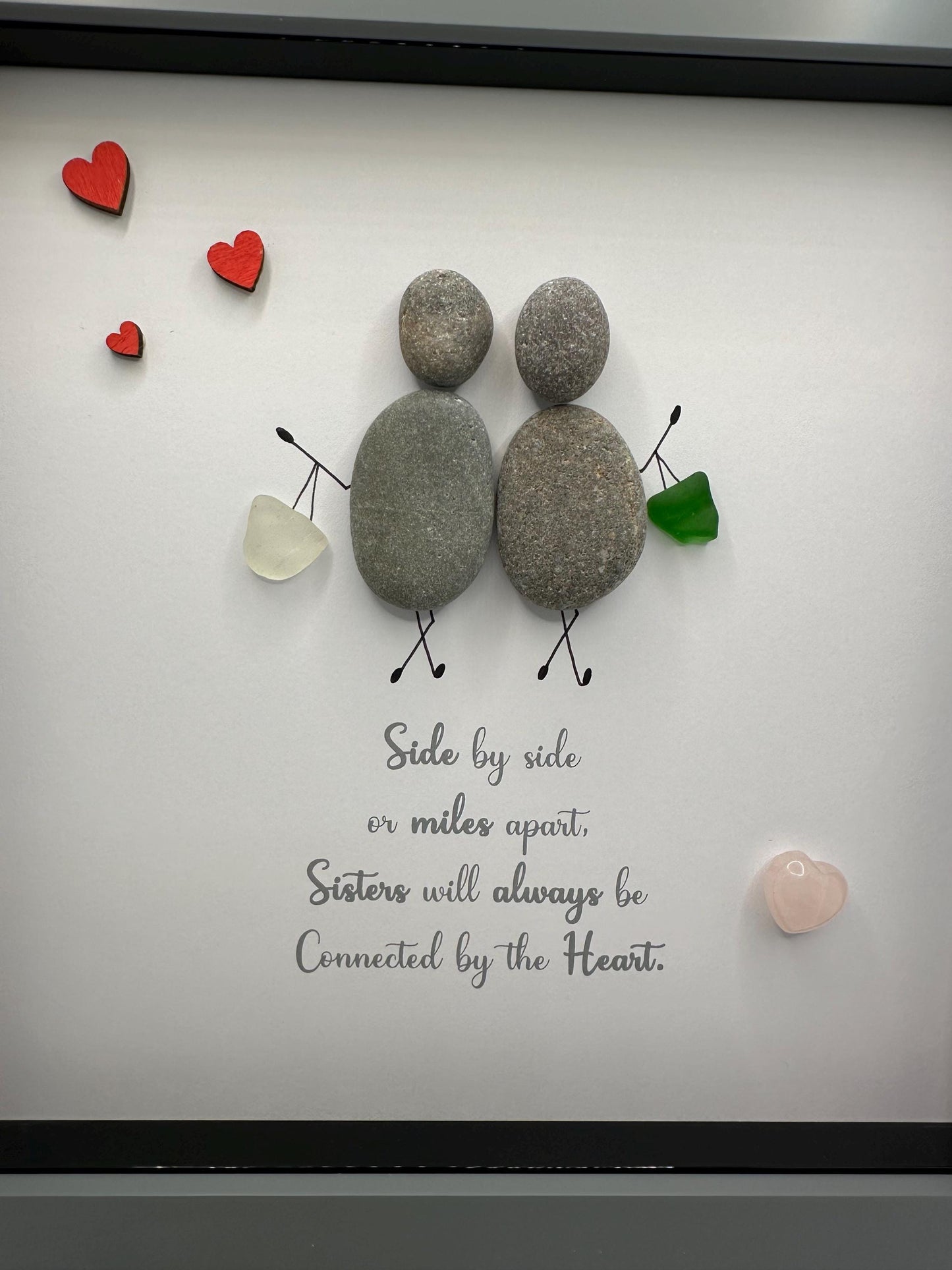 sister pebble art, sister miles apart, sister gift, pebble art sister, sister pebble gift, sisters, sister